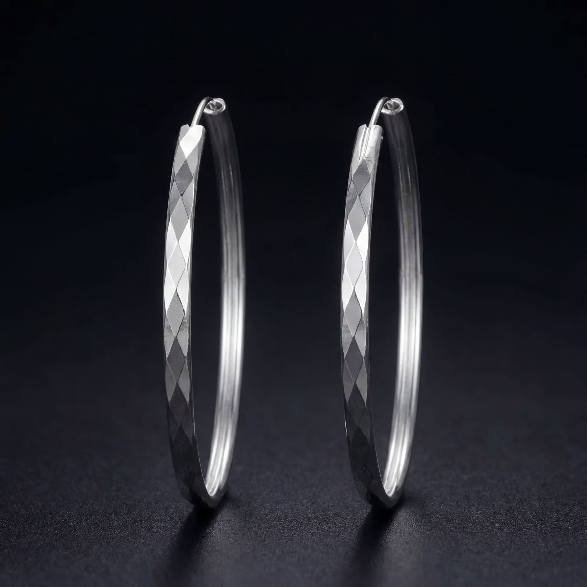 925S SILVER "HOOP V2" OHRRINGE - ICERAIN JEWELRY