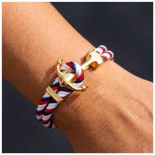 STOFF/EDELSTAHL "ANCHOR" ARMBAND - ICERAIN JEWELRY