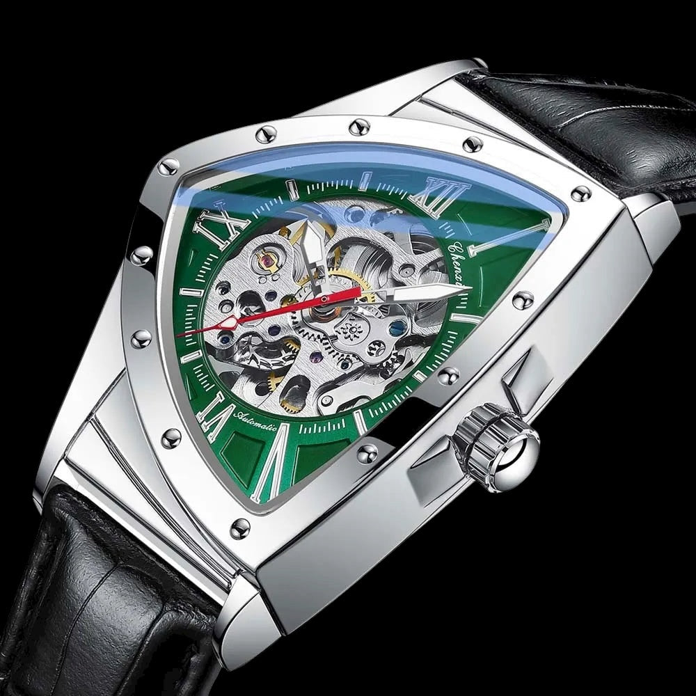 EDELSTAHL AUTOMATIK "TRIANGLAR V2" UHR - ICERAIN JEWELRY