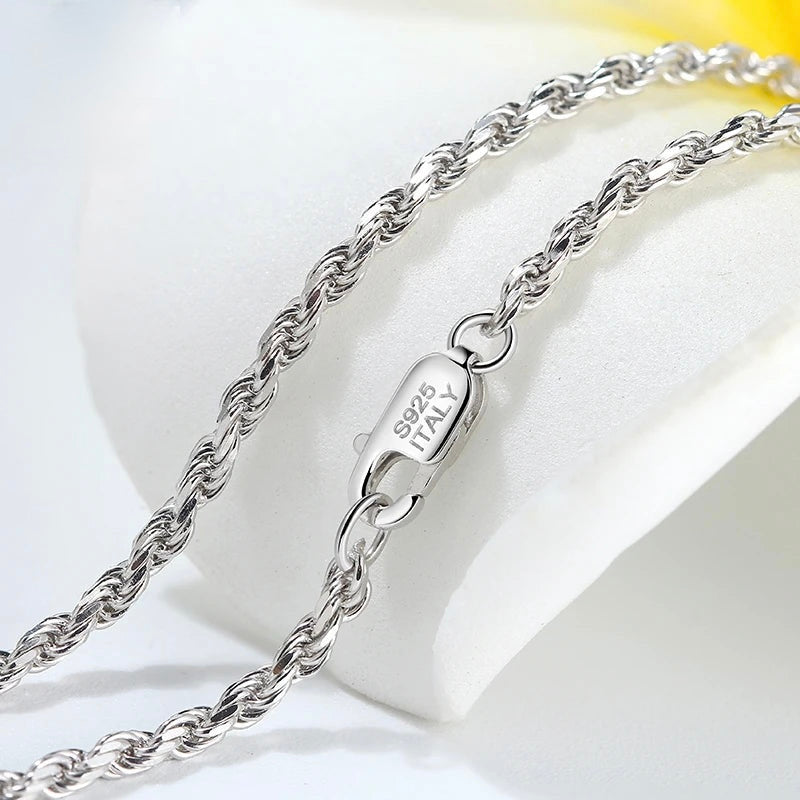 925S SILVER "ROPE" KETTE - ICERAIN JEWELRY