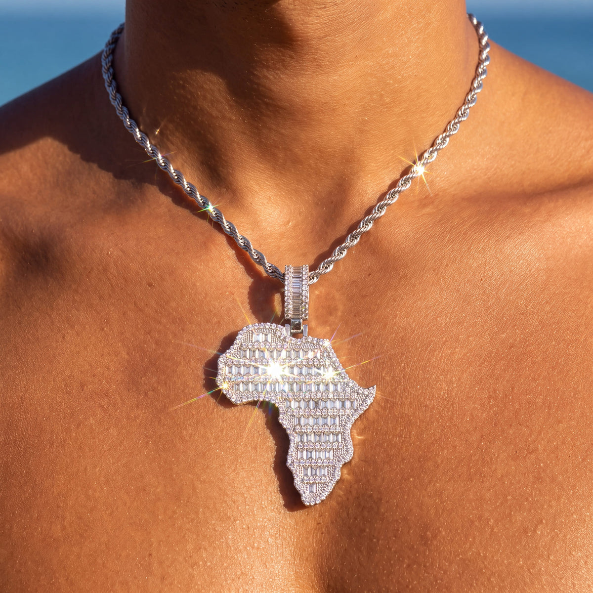 ICED OUT "AFRICA" LÄNDERKETTE - ICERAIN JEWELRY