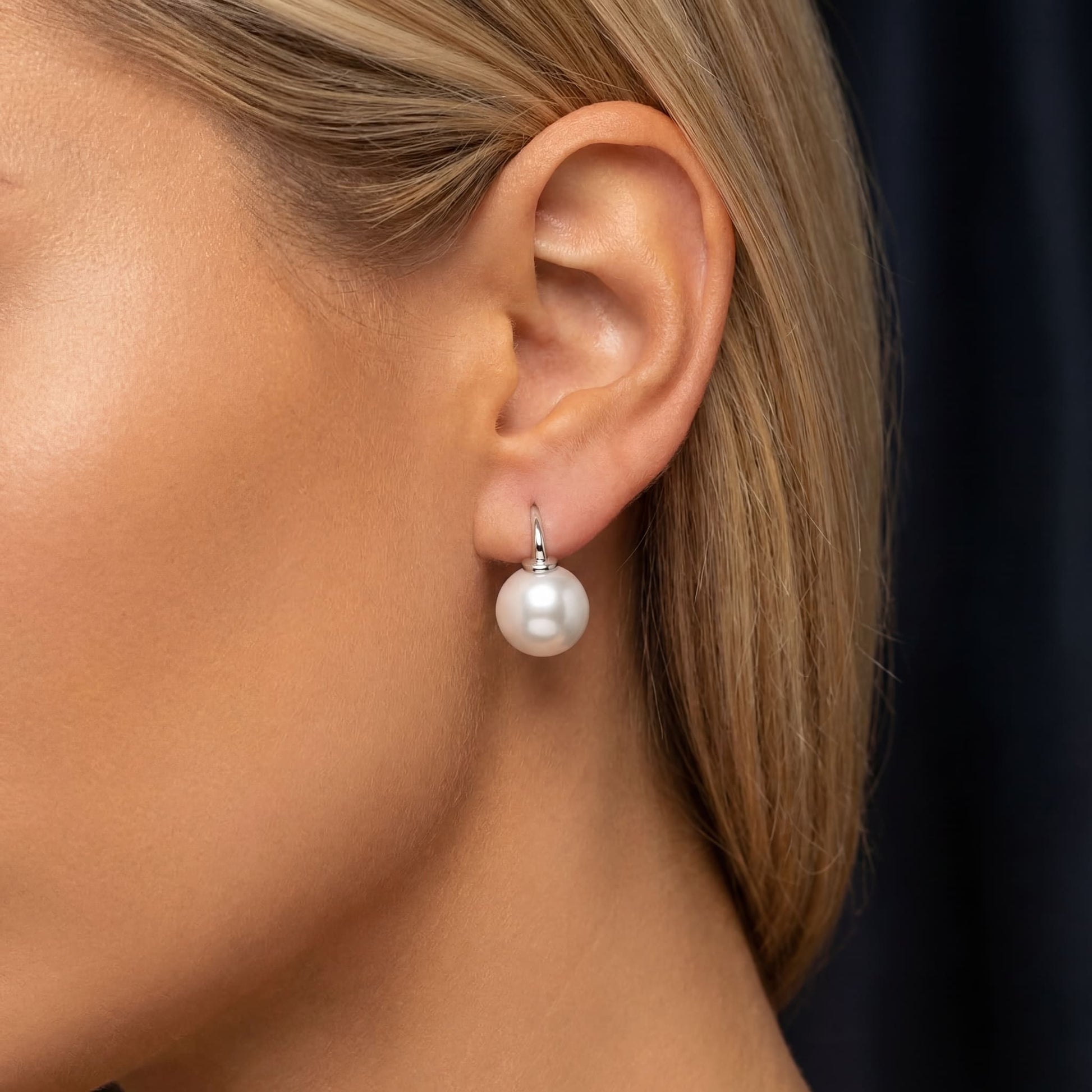 925S SILVER "PEARL" OHRRINGE - ICERAIN JEWELRY