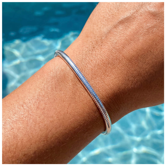 925S SILVER 3MM "SNAKE" ARMBAND - ICERAIN JEWELRY