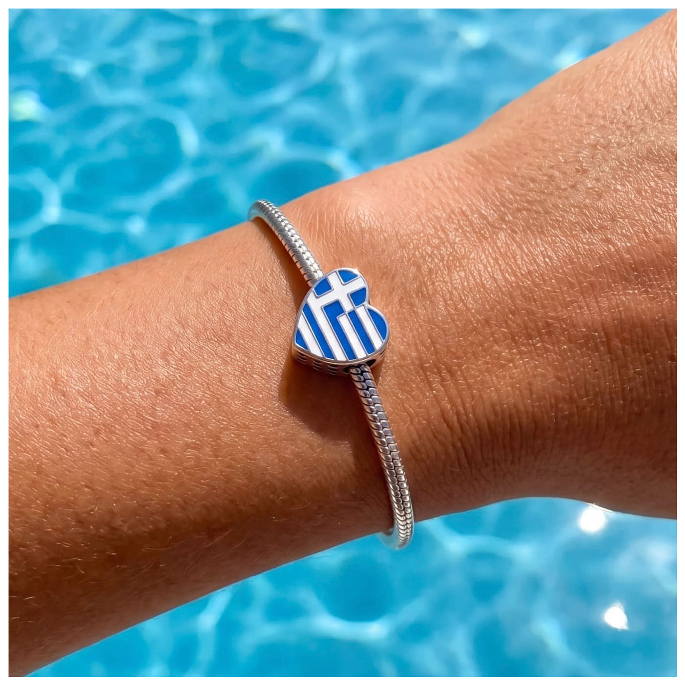 925S SILVER "GREECE" CHARM - ICERAIN JEWELRY