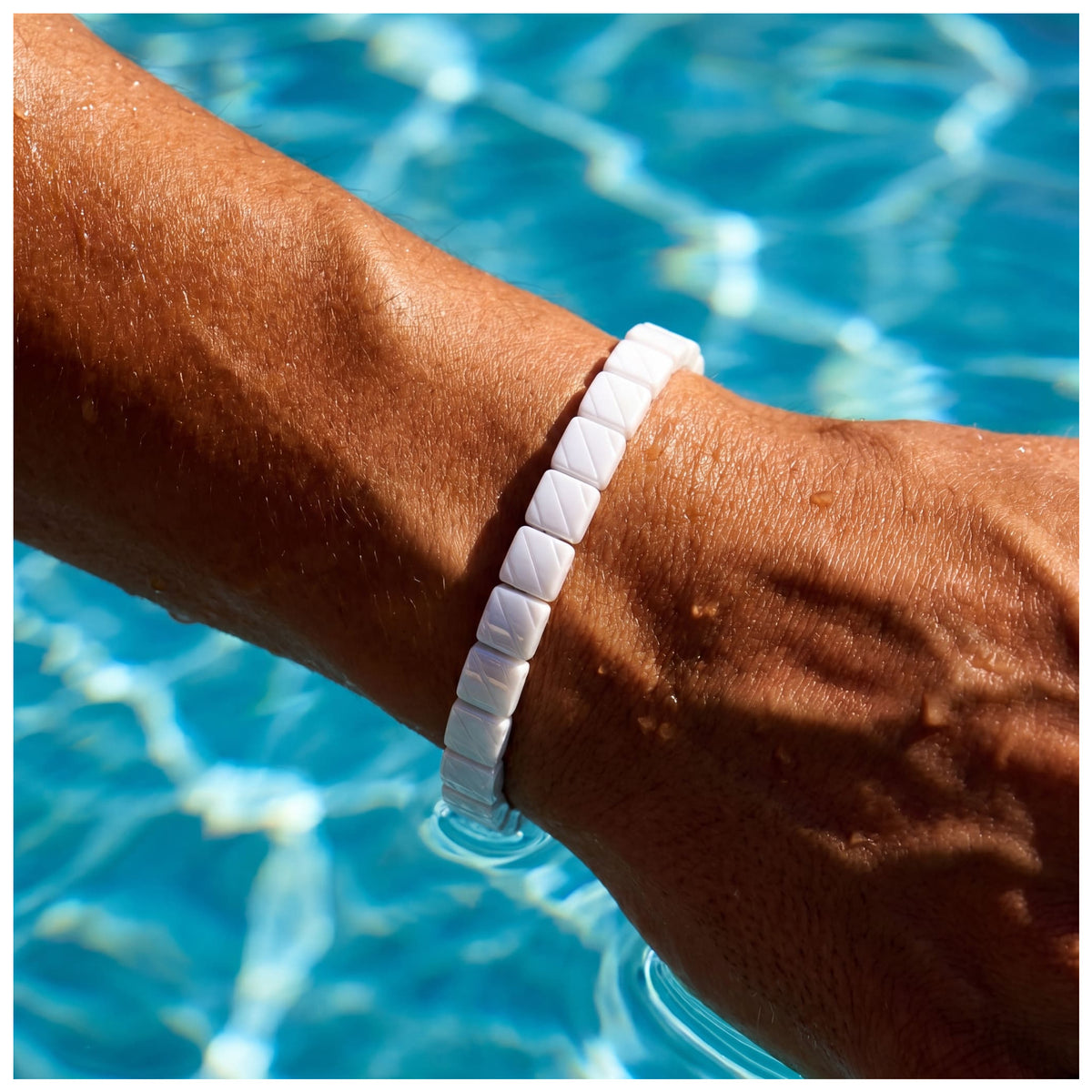 SALE | EDELSTAHL "WHITE CEREMIC" ARMBAND