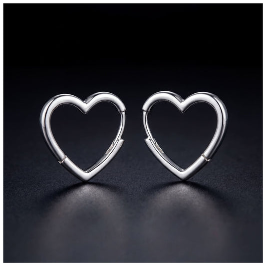 925S SILVER" HEART V6" OHRRINGE - ICERAIN JEWELRY