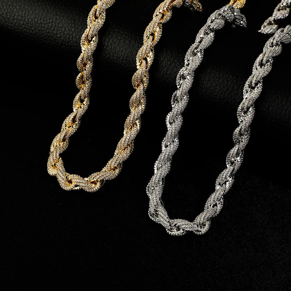 ICED OUT 8MM "SILVER ROPE" KETTE - ICERAIN JEWELRY