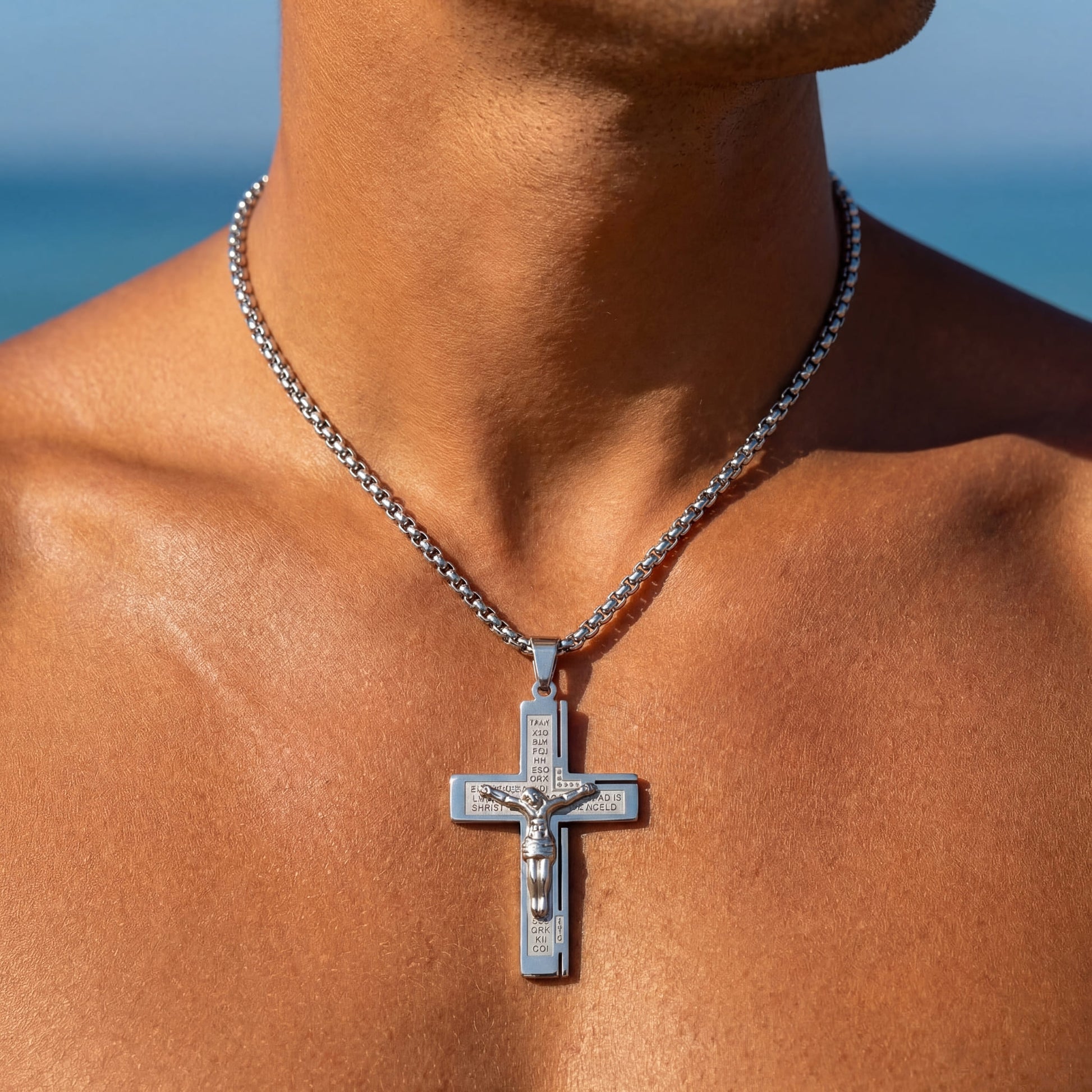 EDELSTAHL "JESUS CROSS" KETTE - ICERAIN JEWELRY