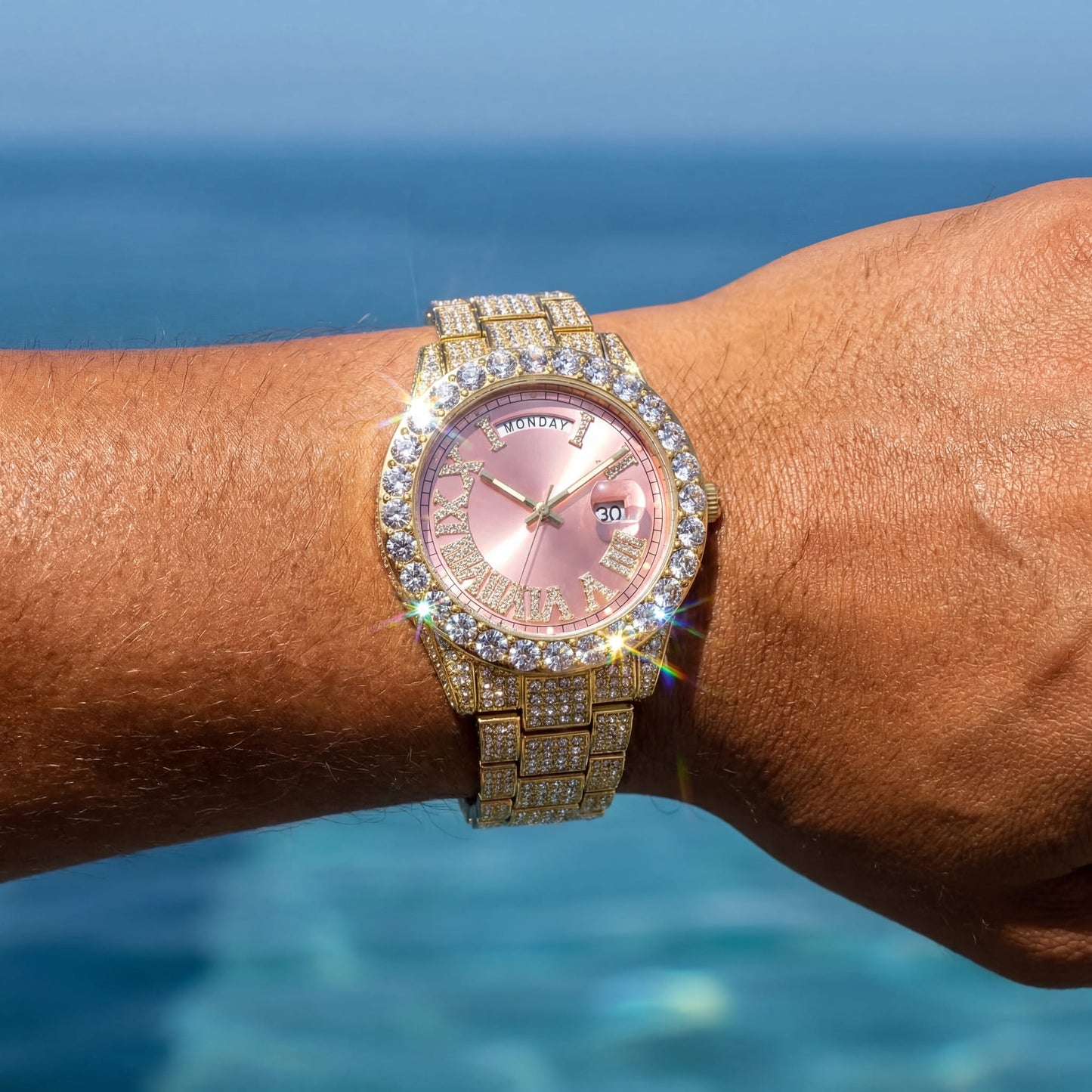 ICED OUT "LEHMING" UHR - ICERAIN JEWELRY