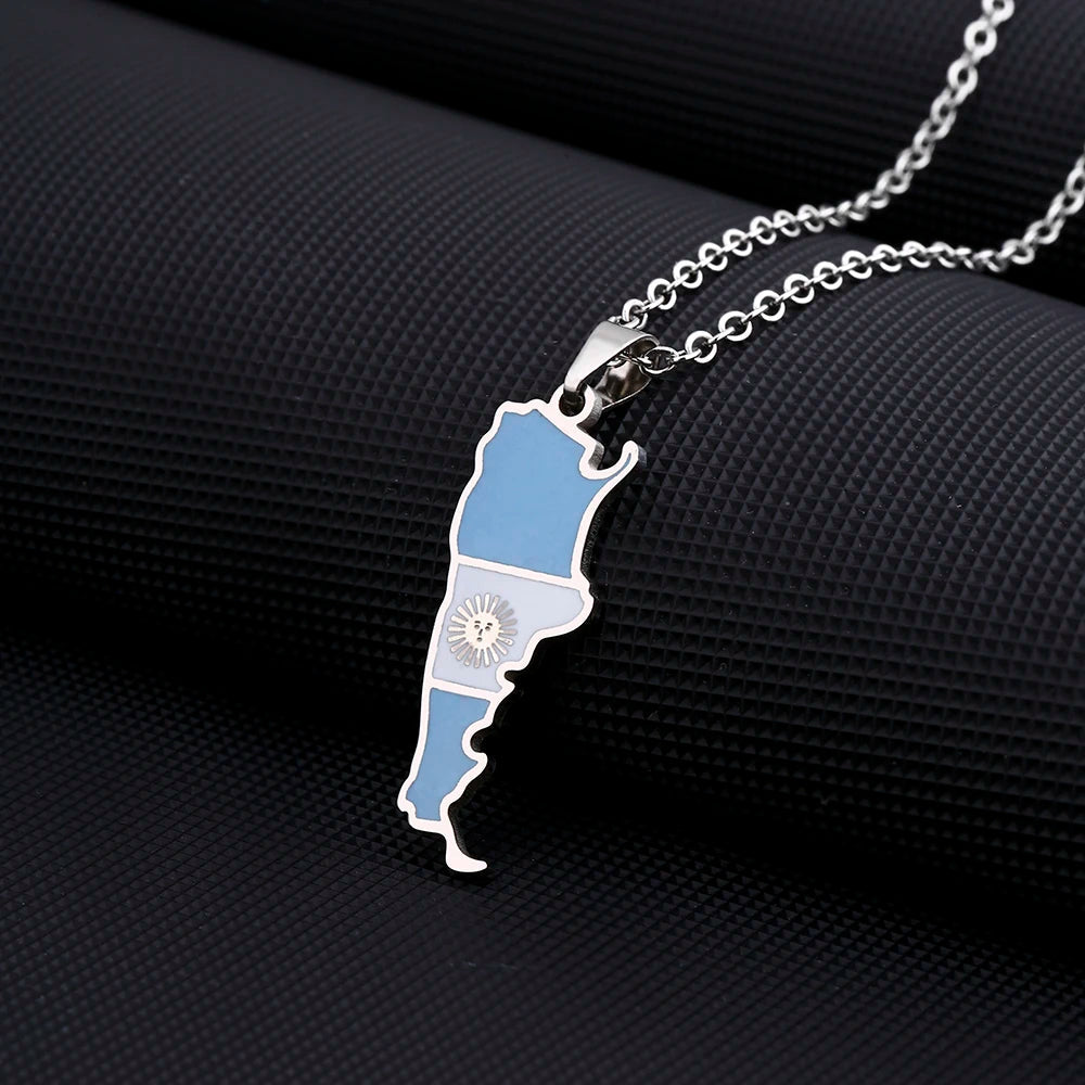 EDELSTAHL "ARGENTINA" LÄNDERKETTE - ICERAIN JEWELRY