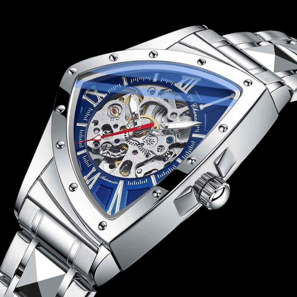 EDELSTAHL AUTOMATIK "TRIANGLAR V2" UHR - ICERAIN JEWELRY