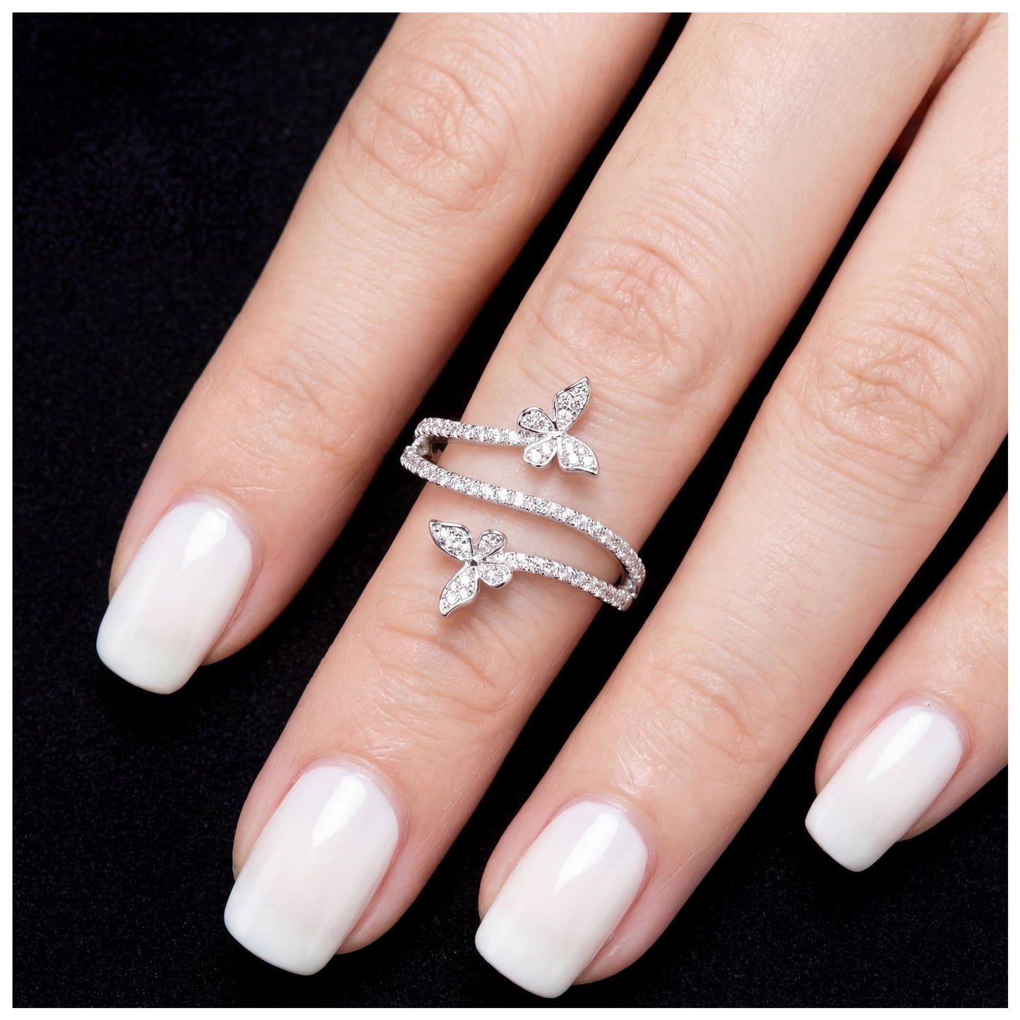 ICED OUT "DOUBLE BUTTERFLY V3" RING - ICERAIN JEWELRY