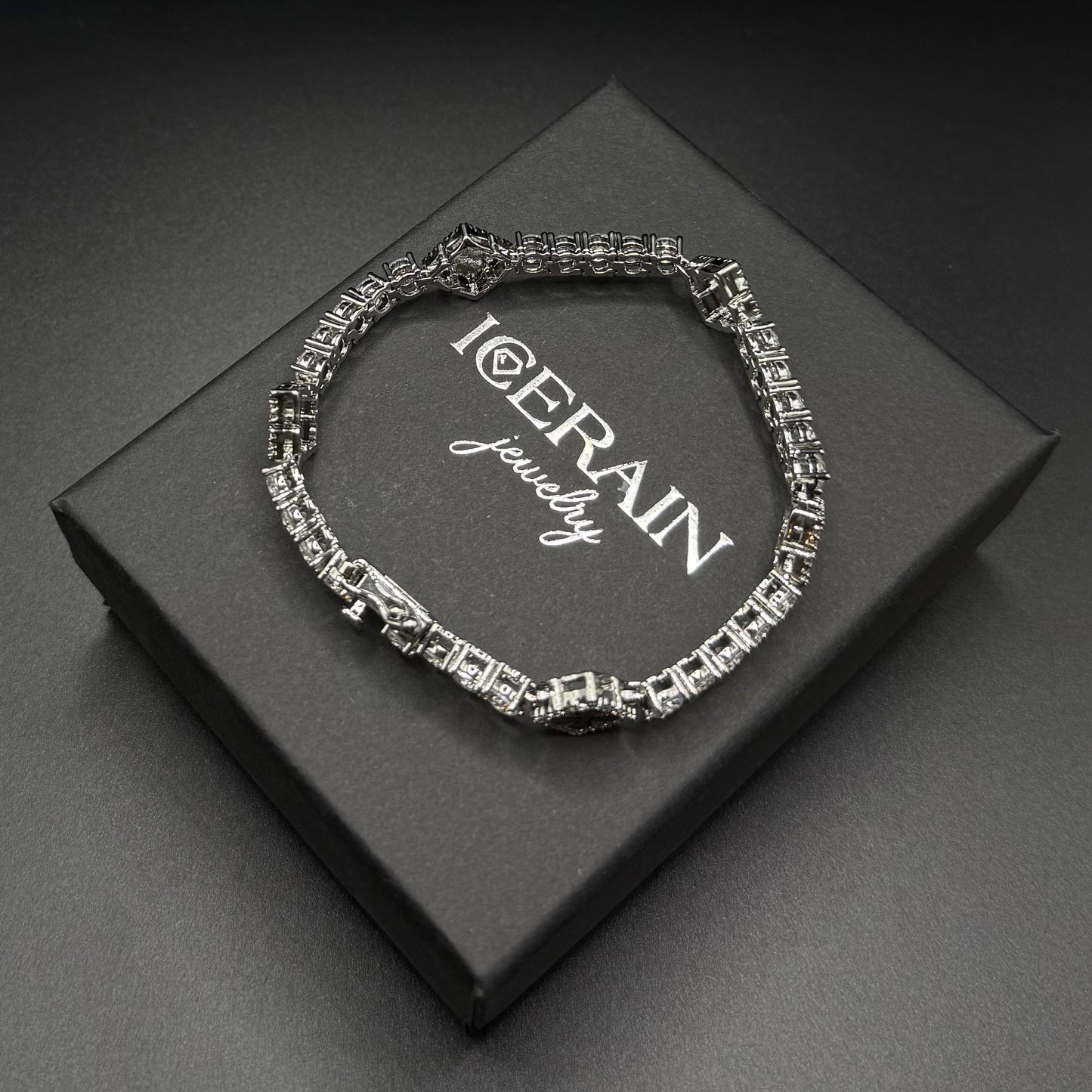 ICED OUT "BLACK CLOVER TENNIS V2" ARMBAND - ICERAIN JEWELRY