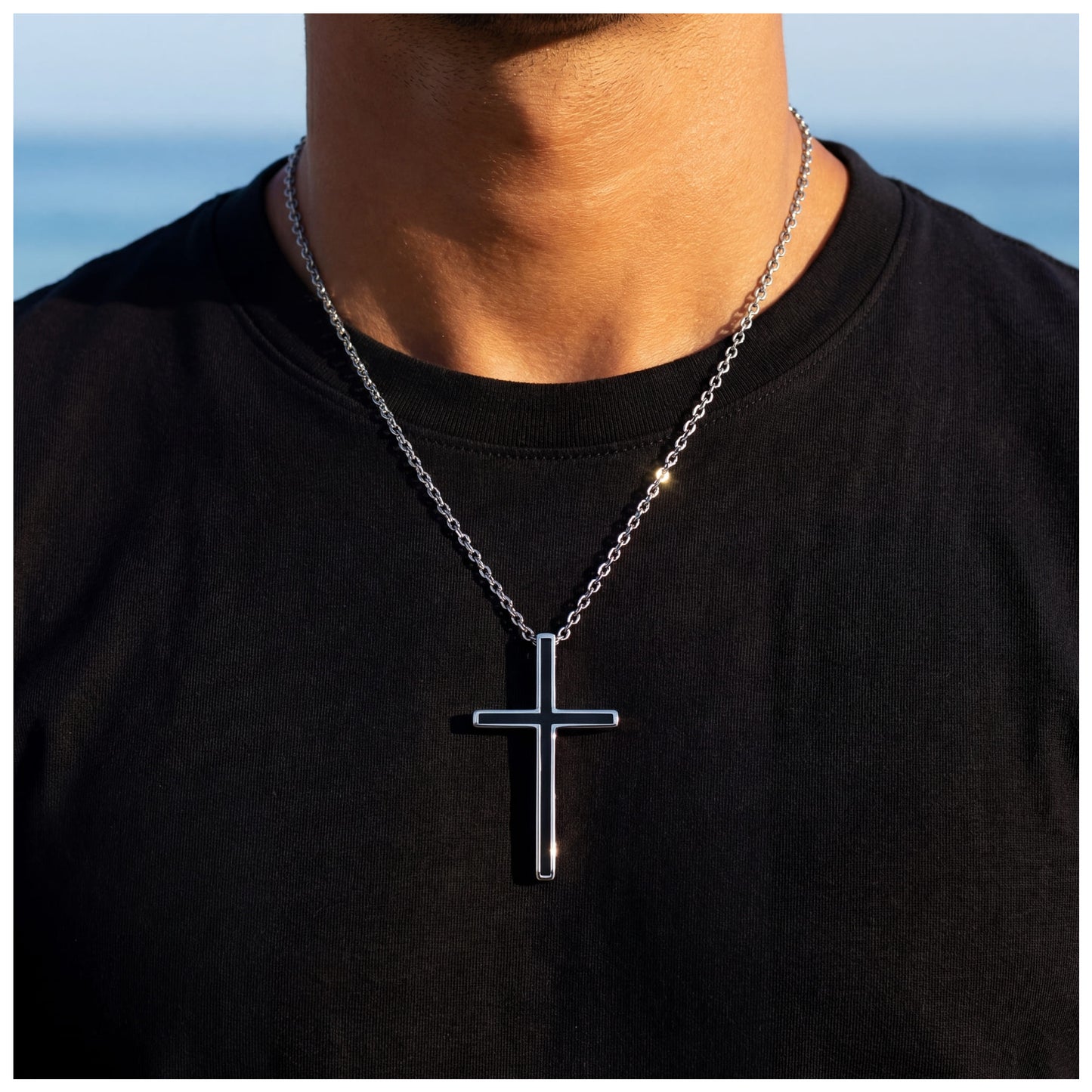 EDELSTAHL "CROSS" KETTE - ICERAIN JEWELRY