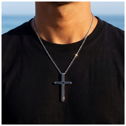EDELSTAHL "CROSS" KETTE - ICERAIN JEWELRY