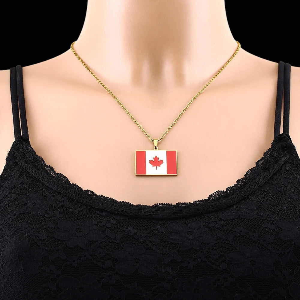 EDELSTAHL "CANADA FLAG V2" LÄNDERKETTE - ICERAIN JEWELRY