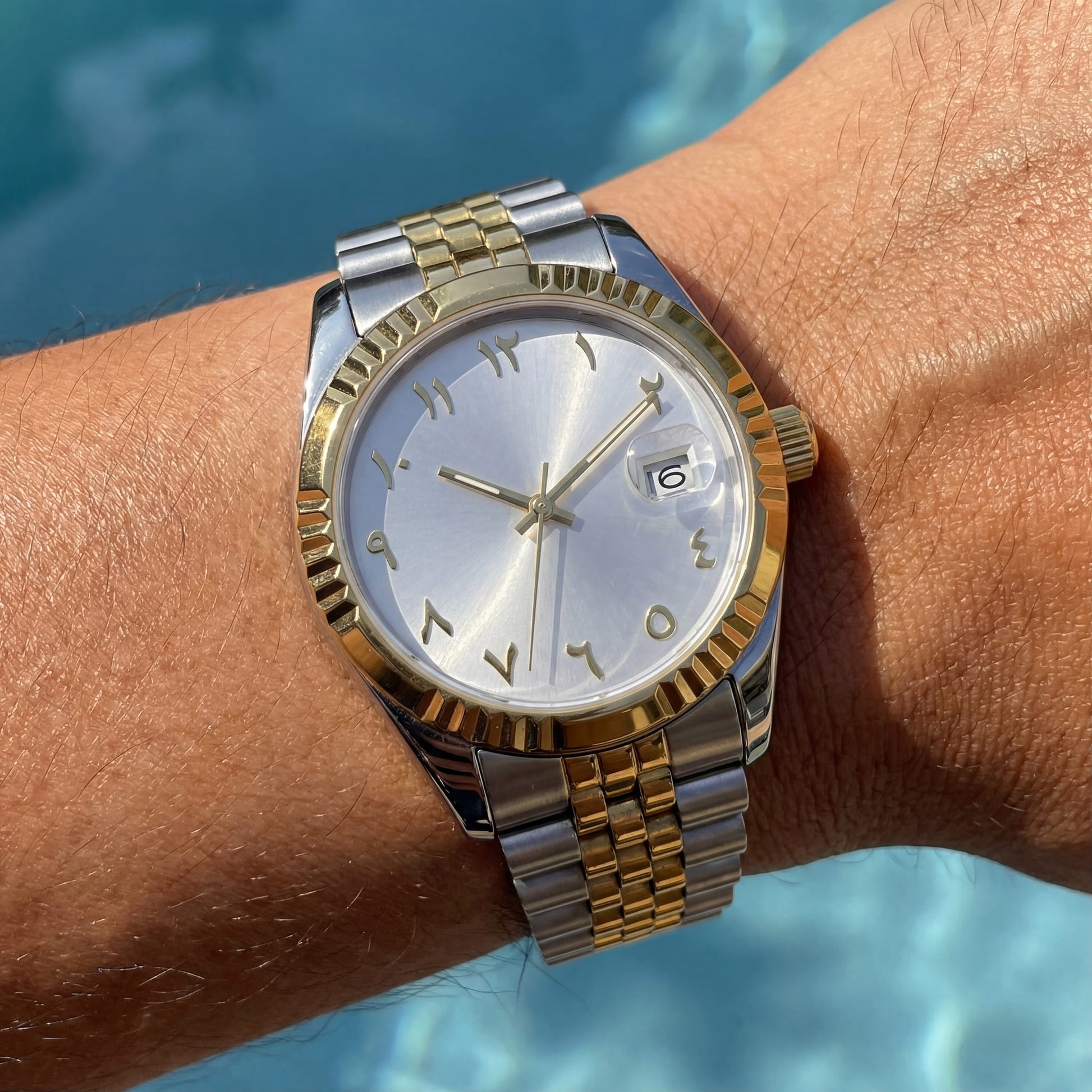 EDELSTAHL AUTOMATIK "ARABIC" UHR - ICERAIN JEWELRY