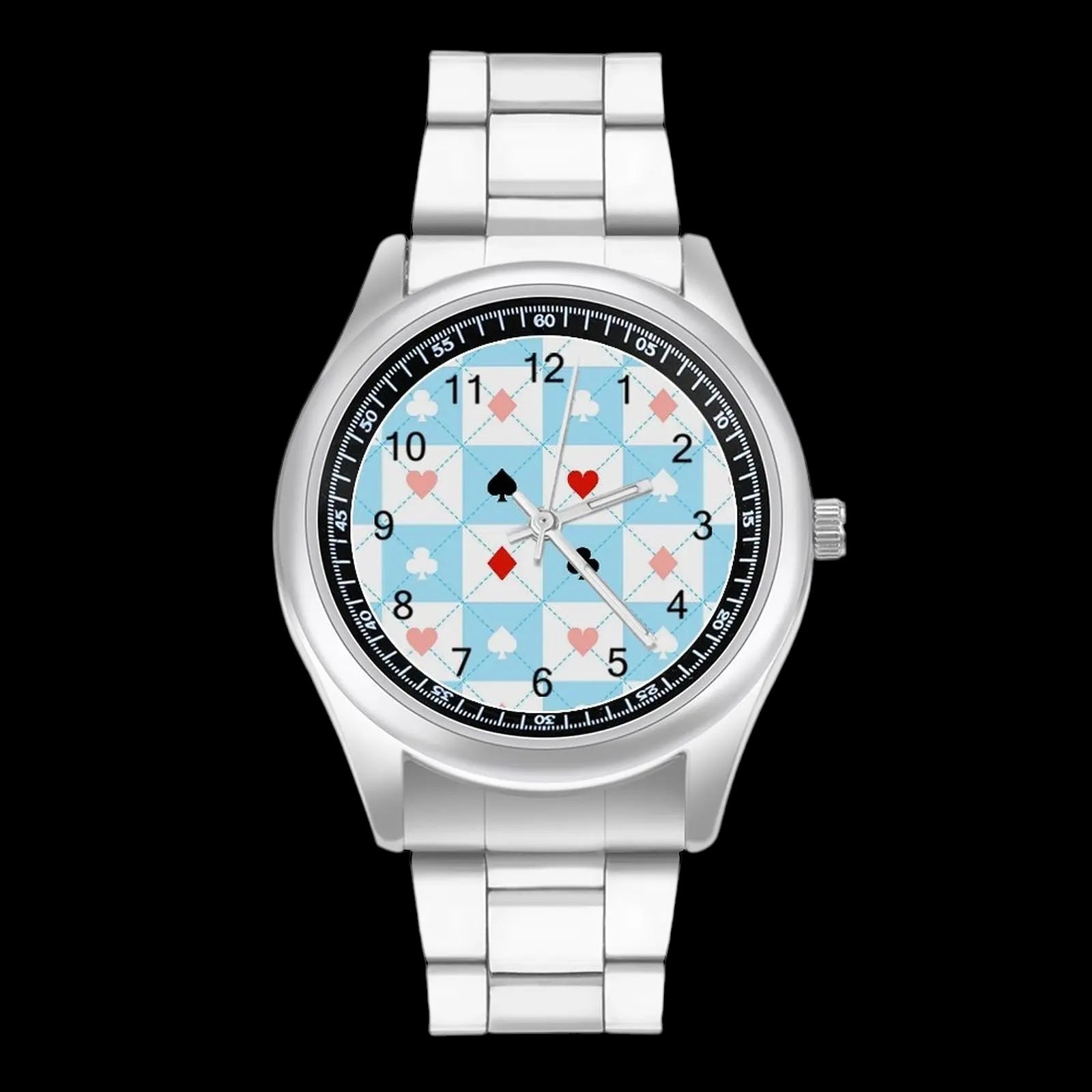 Luxus Designer Edelstahl "Poker" Uhr - ICERAIN JEWELRY