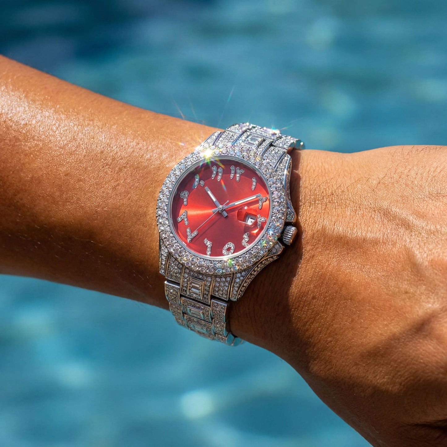 ICED OUT "ARABIC" UHR - ICERAIN JEWELRY
