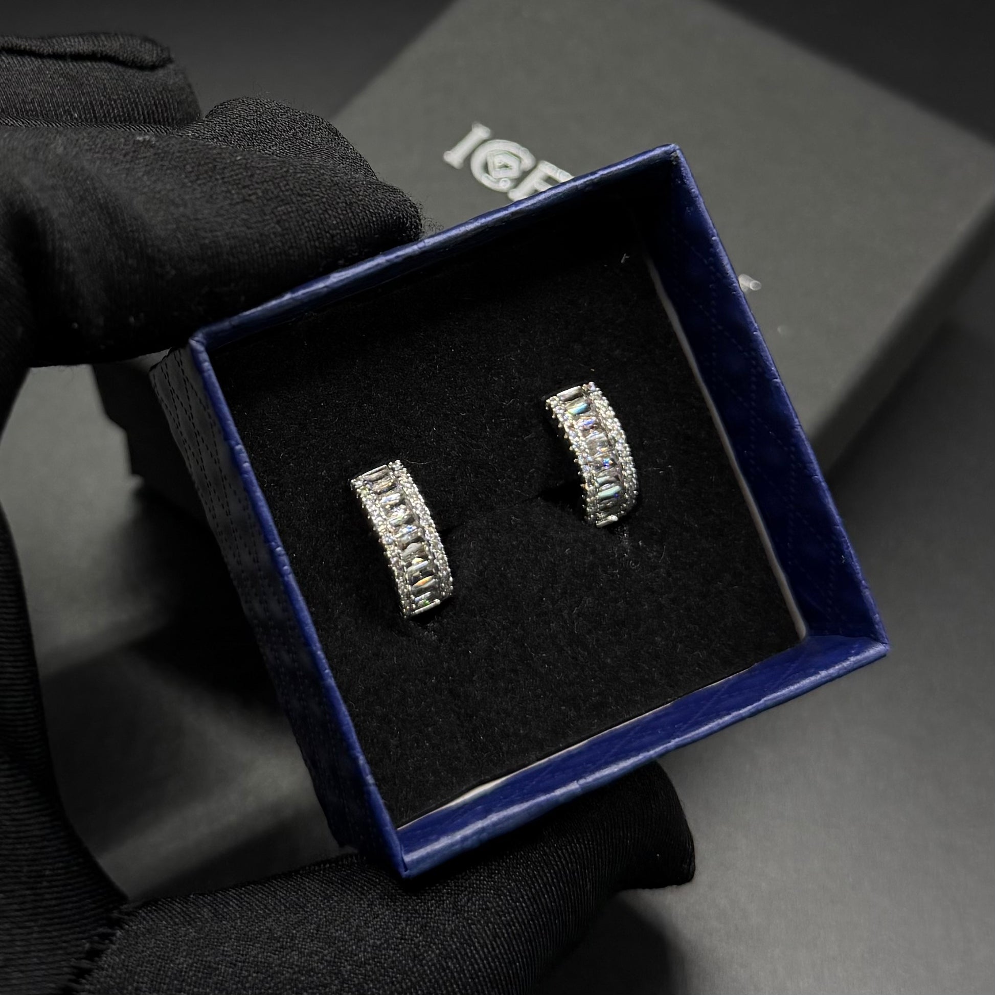 ICED OUT "SILVER CREOLES V2" OHRRINGE - ICERAIN JEWELRY