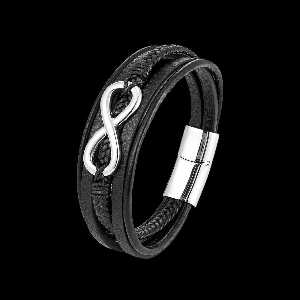 Elegante Leder "Infinity" Armbänder