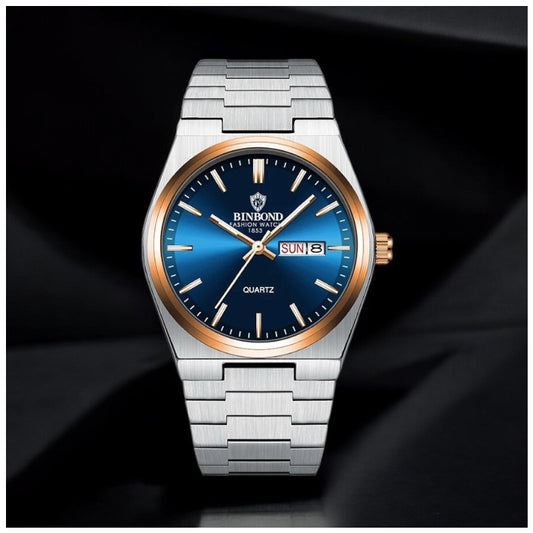 EDELSTAHL "CALENDRO" UHR - ICERAIN JEWELRY