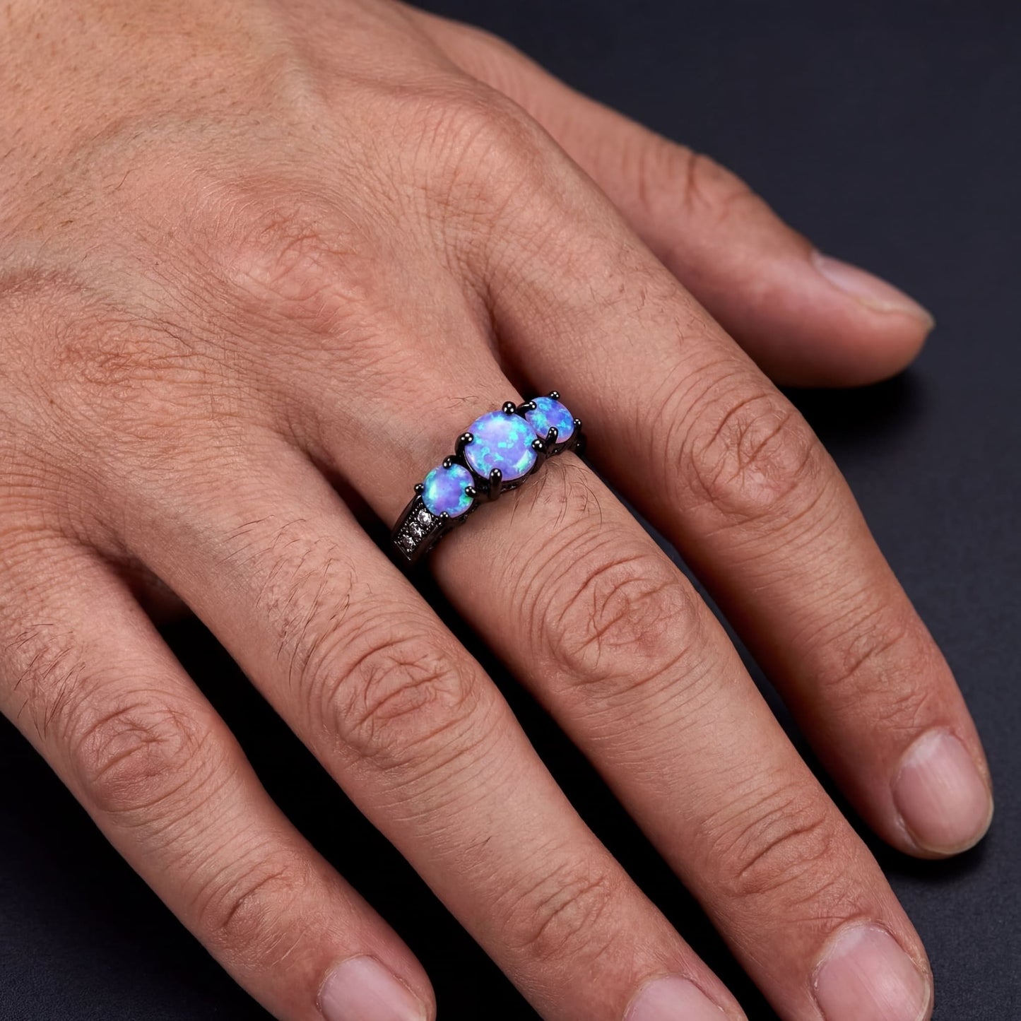 ICED OUT "BLACK SKY" RING - ICERAIN JEWELRY