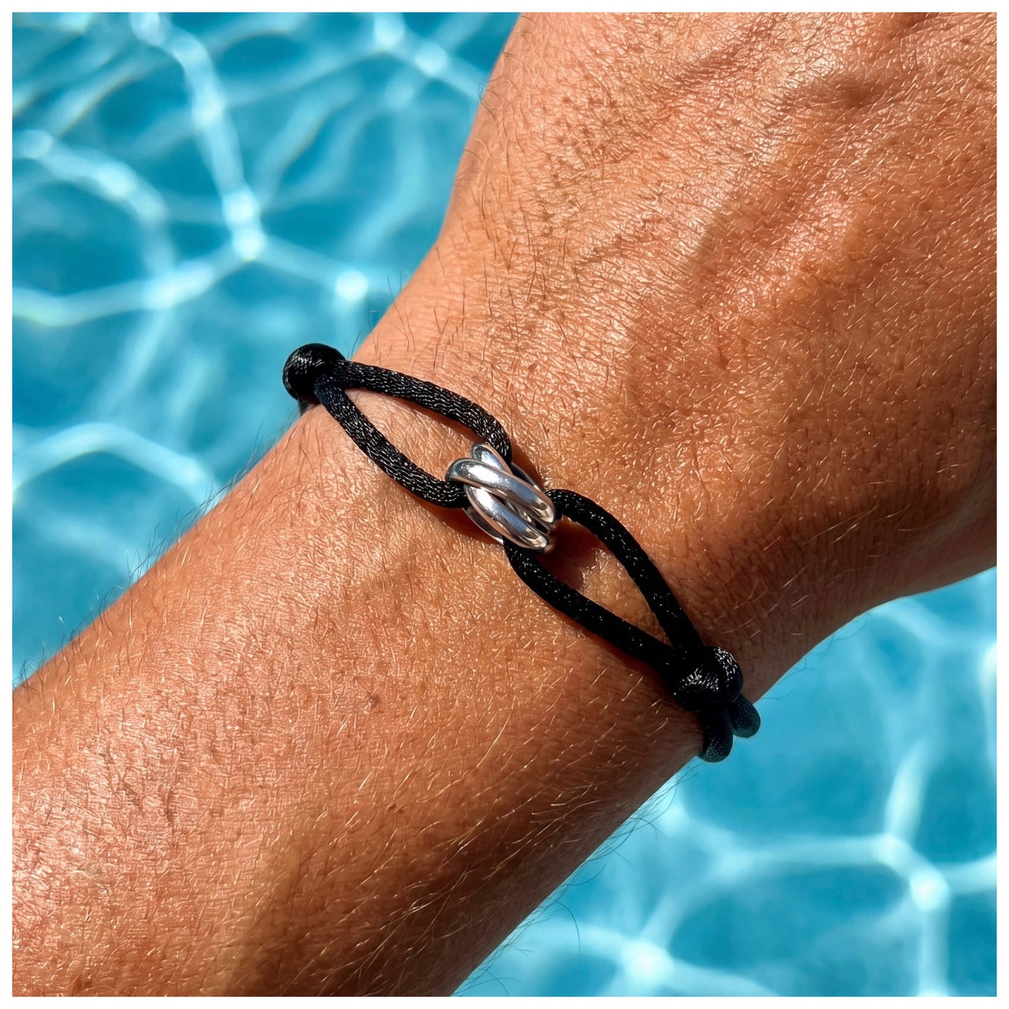 STOFF/EDELSTAHL "TRICOLOR" ARMBAND - ICERAIN JEWELRY