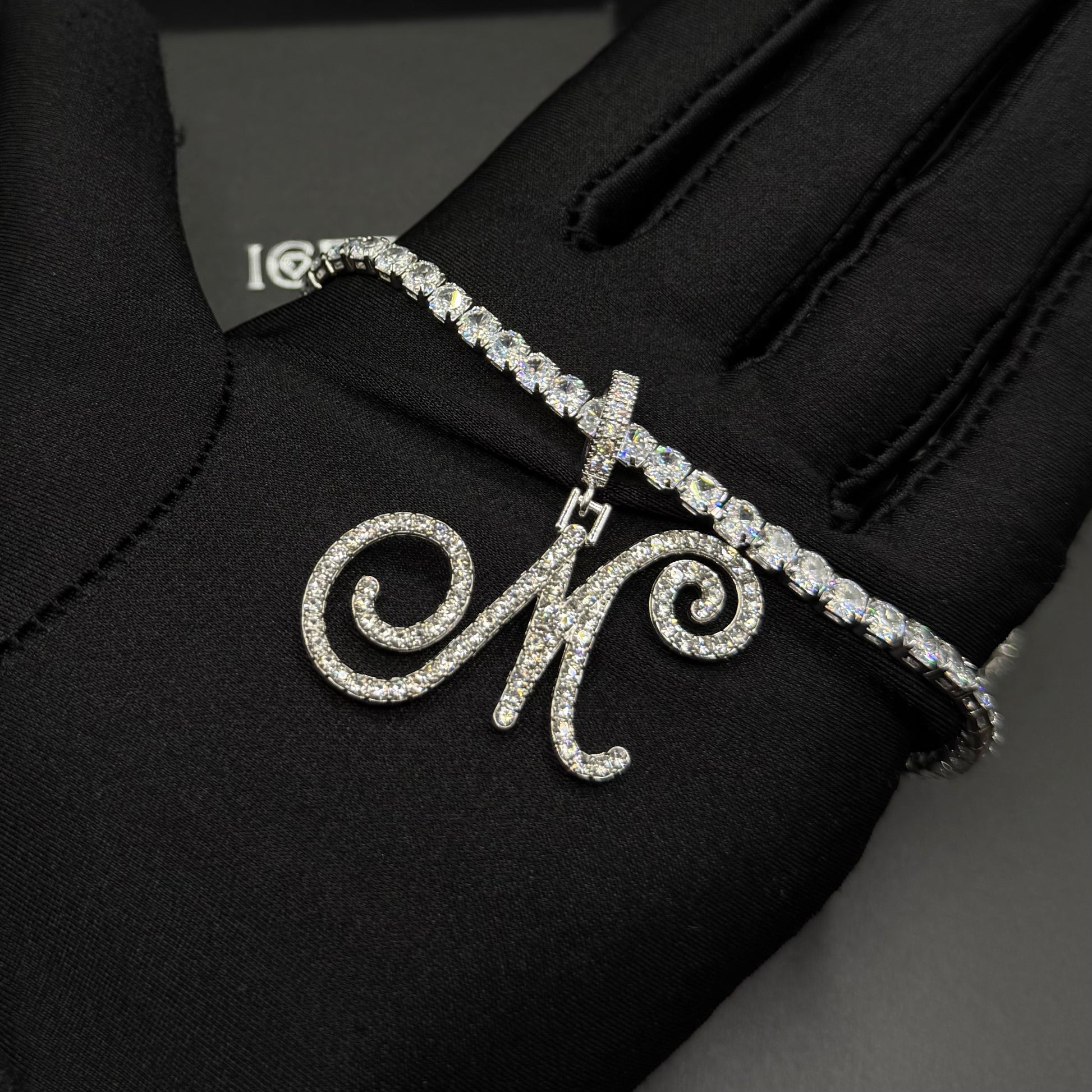 PERSONALISIERTE ICED OUT ANFANGSBUCHSTABEN "CUBIC" KETTE - ICERAIN JEWELRY