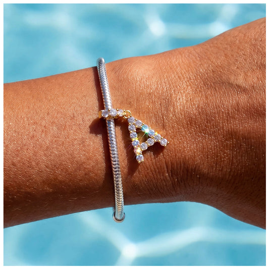 PERSONALISIERTER ICED OUT ANFANGSBUCHSTABE "SI" CHARM - ICERAIN JEWELRY