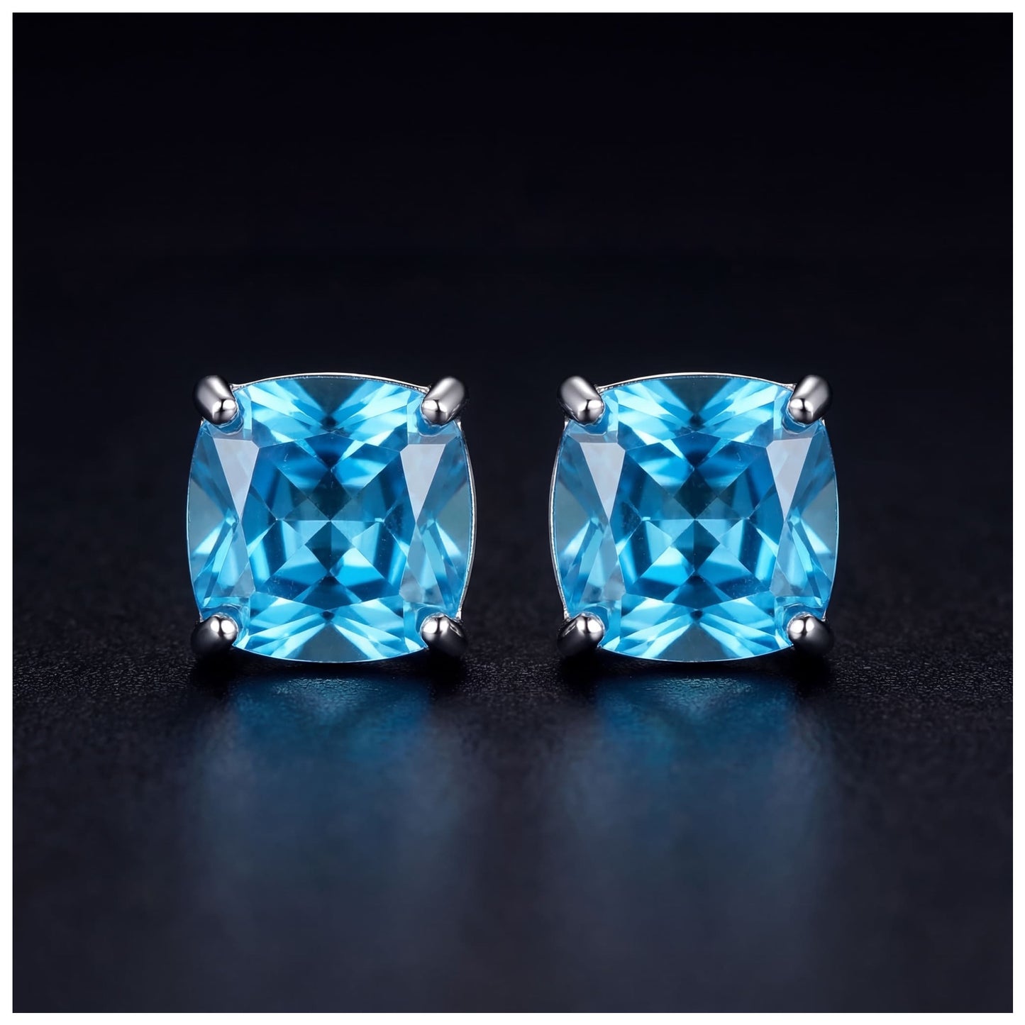 ICED OUT "SKYBLUE VERSAILLE" OHRRINGE - ICERAIN JEWELRY