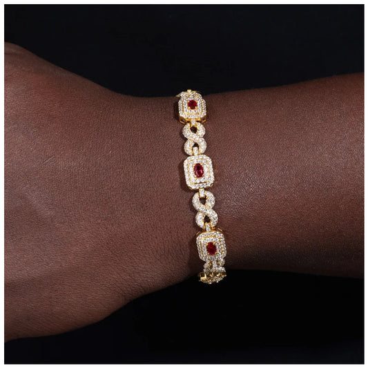 ICED OUT 10MM MOISSANITE "ZOLETTA" WEISSGOLD 925S SILVER ARMBAND - ICERAIN JEWELRY