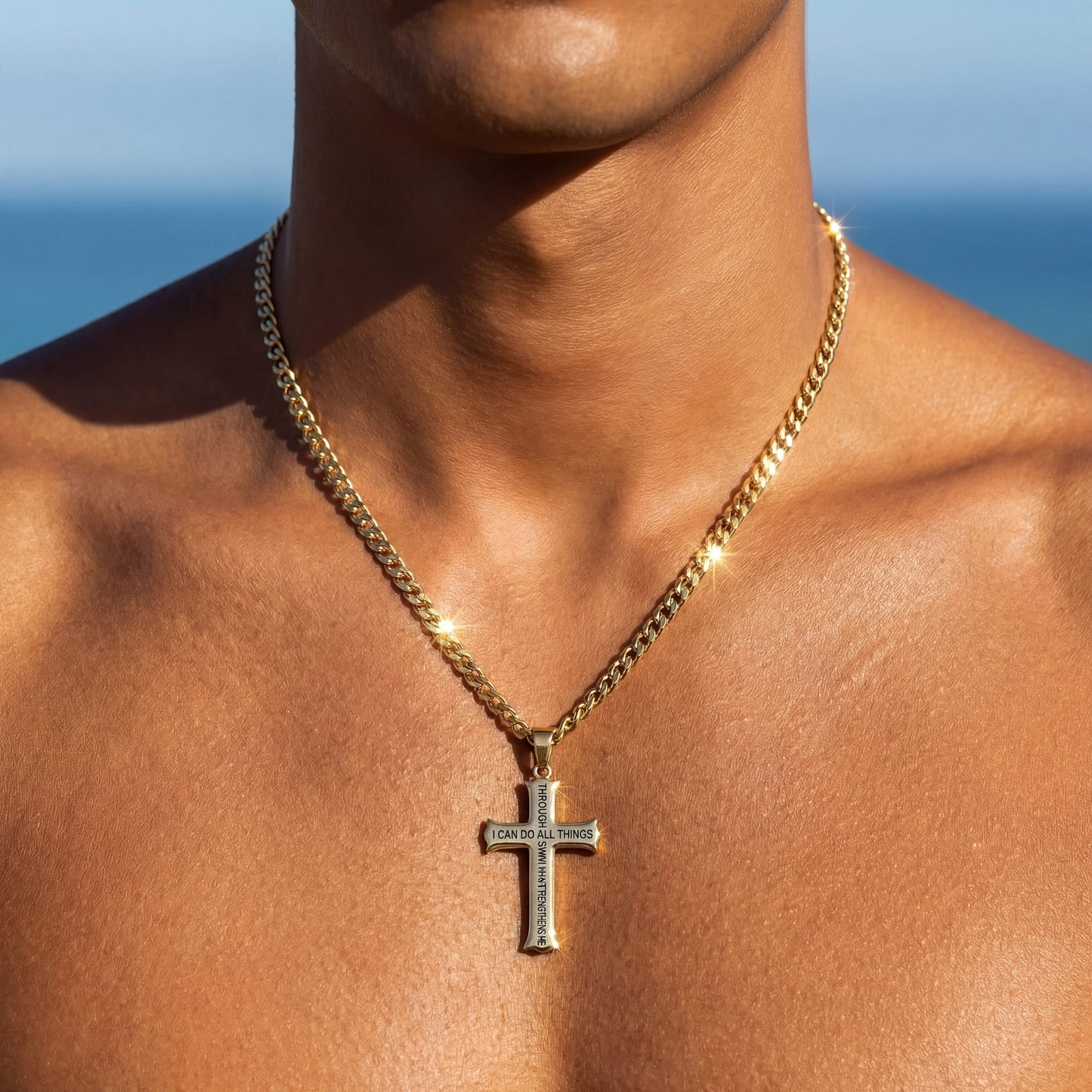 EDELSTAHL "BELIEVE CROSS" KETTE - ICERAIN JEWELRY