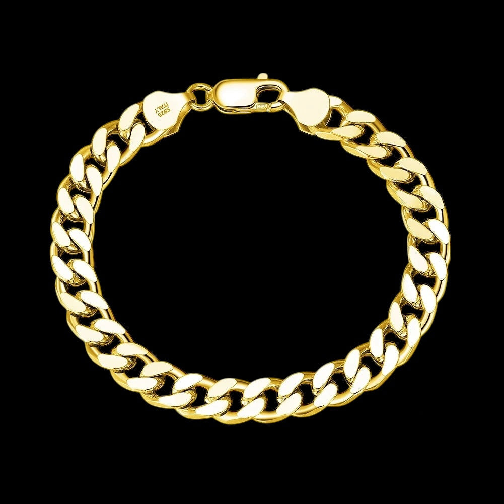 925S SILVER 18K GOLD "CUBAN" ARMBAND [PREMIUM VERSION] - ICERAIN JEWELRY