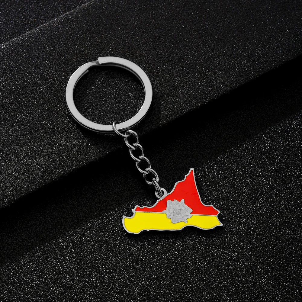 EDELSTAHL "ITALY SICILIA V3" SCHLÜSSELANHÄNGER - ICERAIN JEWELRY