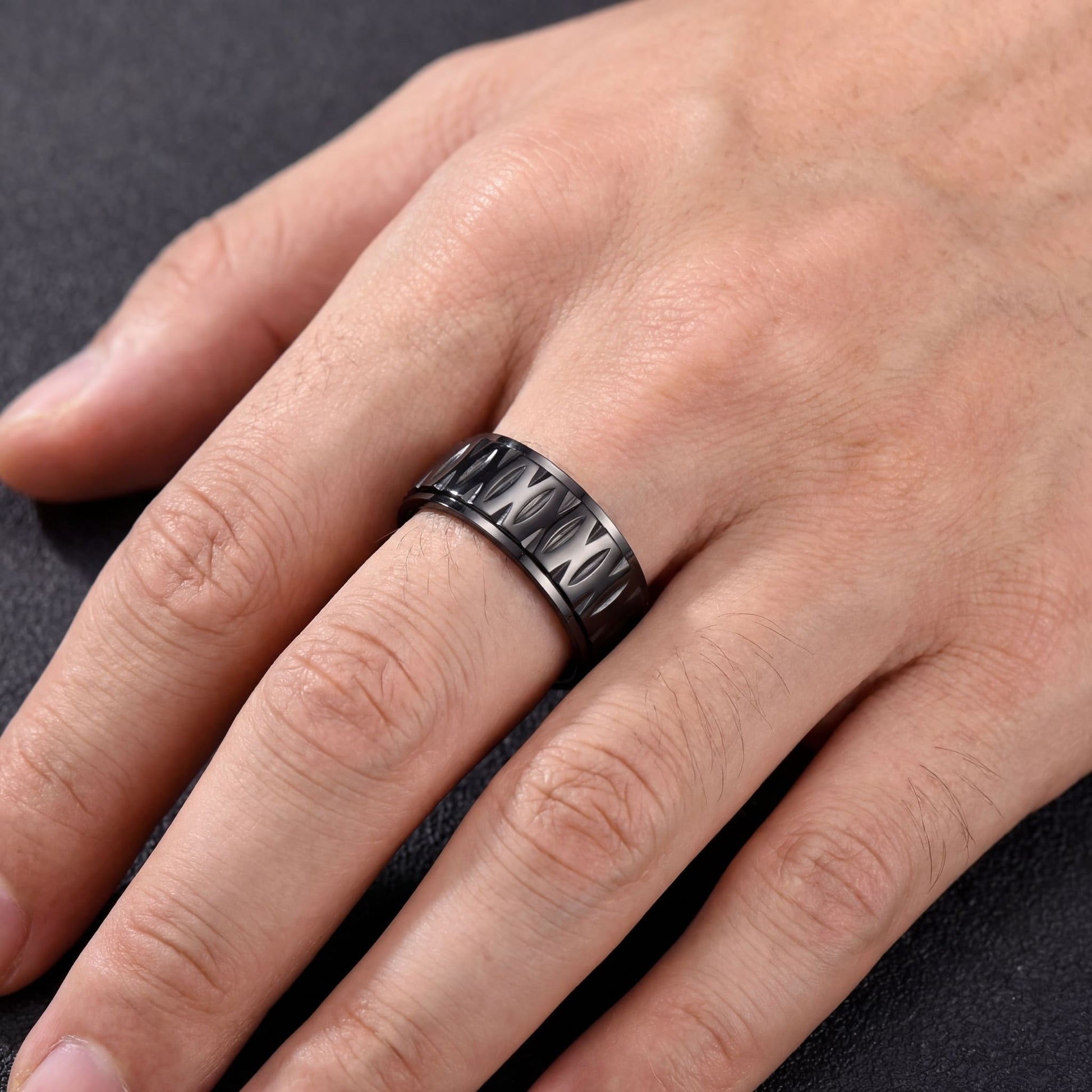 EDELSTAHL 8MM "GOTHER" RING - ICERAIN JEWELRY