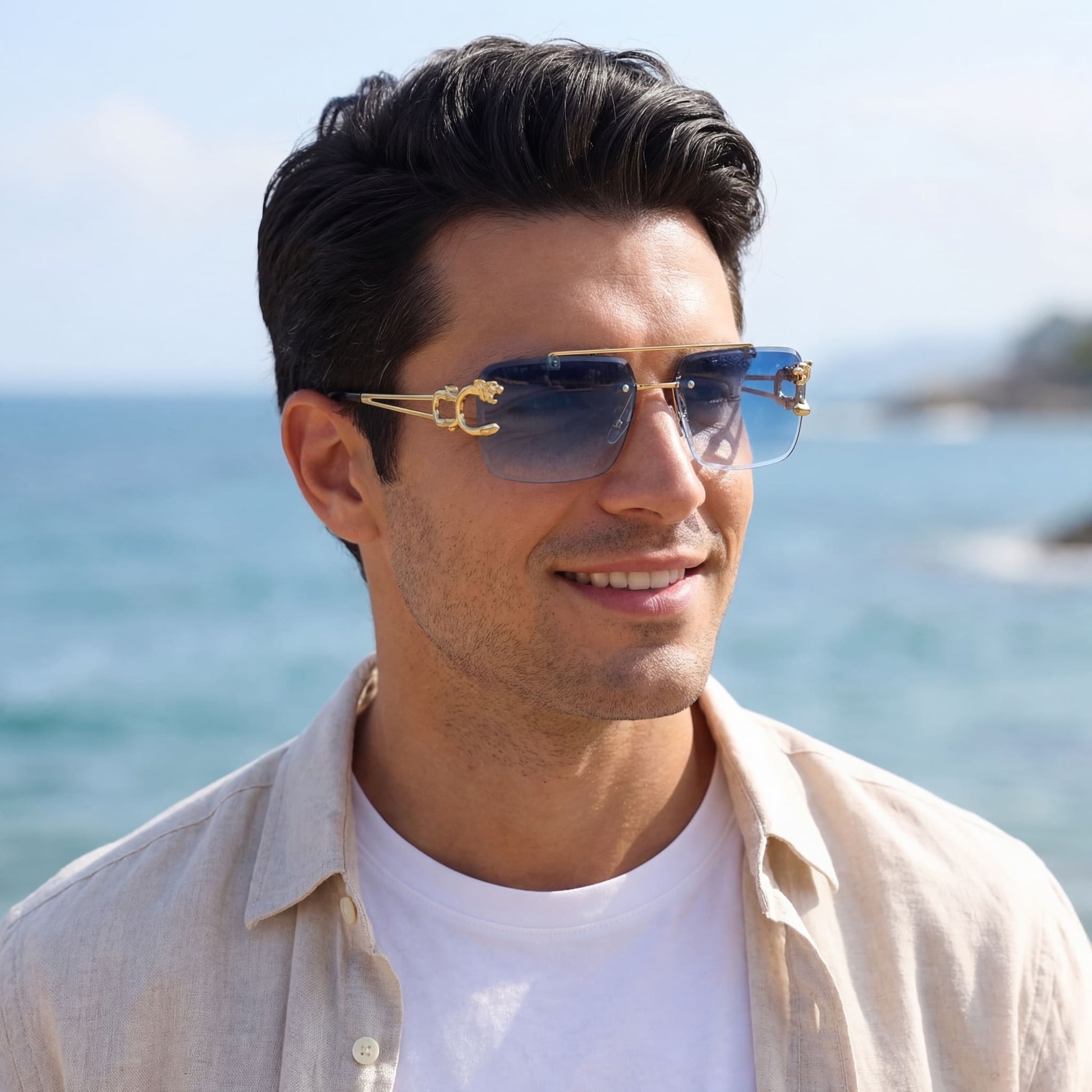EDELSTAHL "LEOPARDO" SONNENBRILLE - ICERAIN JEWELRY