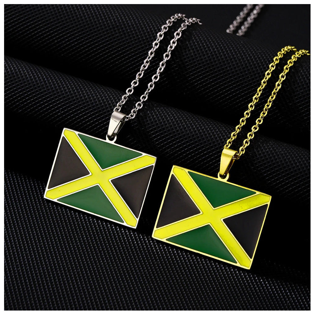 EDELSTAHL "JAMAICA FLAG" LÄNDERKETTE - ICERAIN JEWELRY