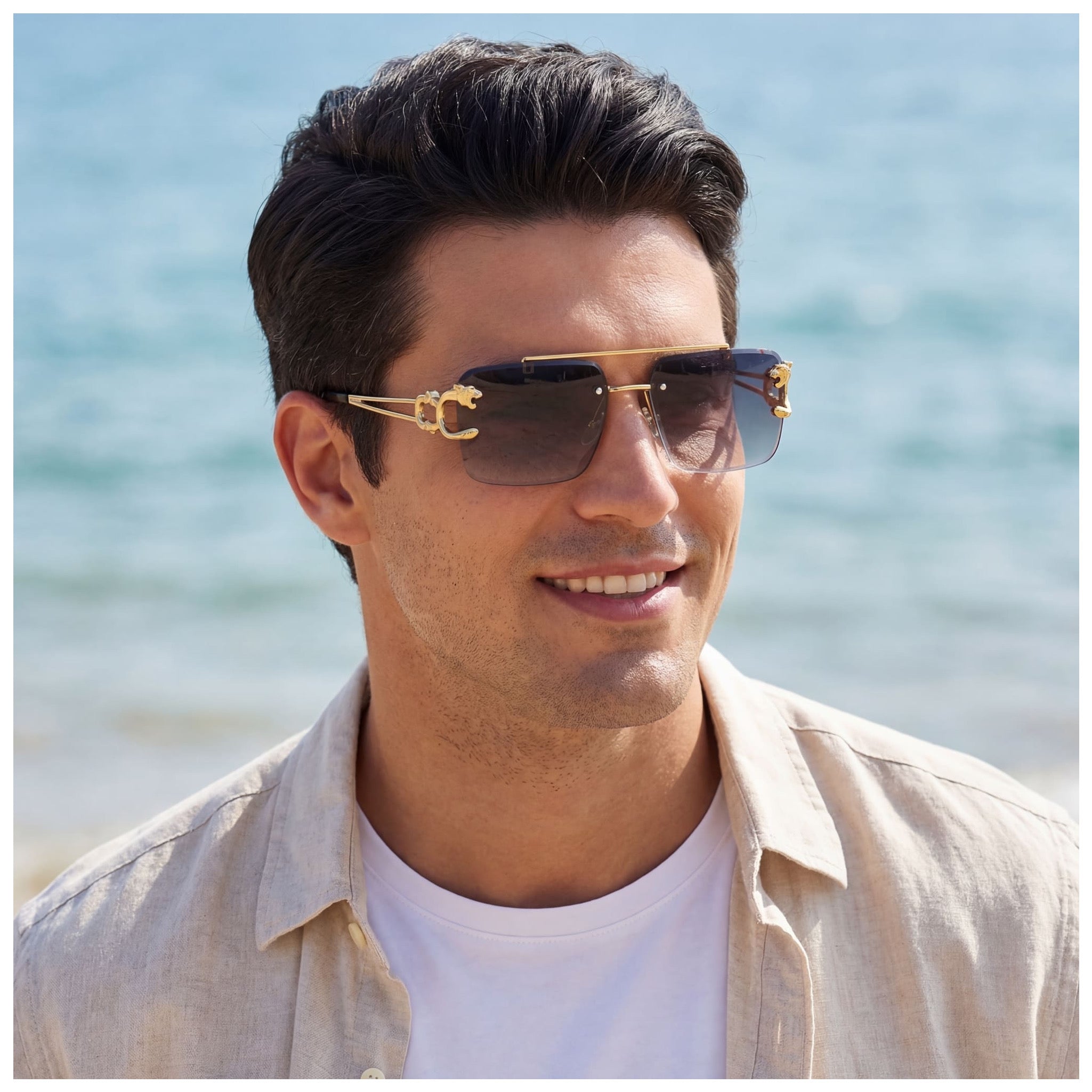 EDELSTAHL "LEOPARDO" SONNENBRILLE