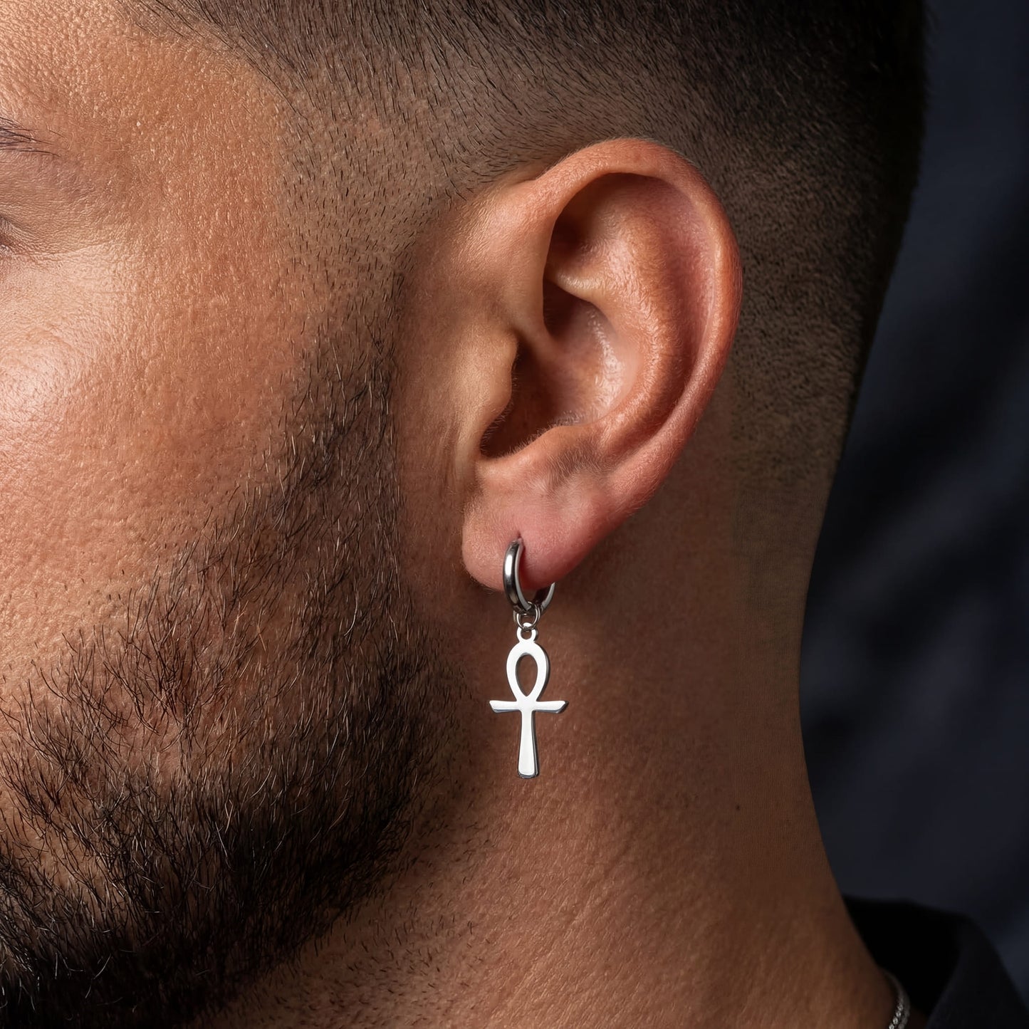 EDELSTAHL "CROSS V4" OHRRINGE - ICERAIN JEWELRY