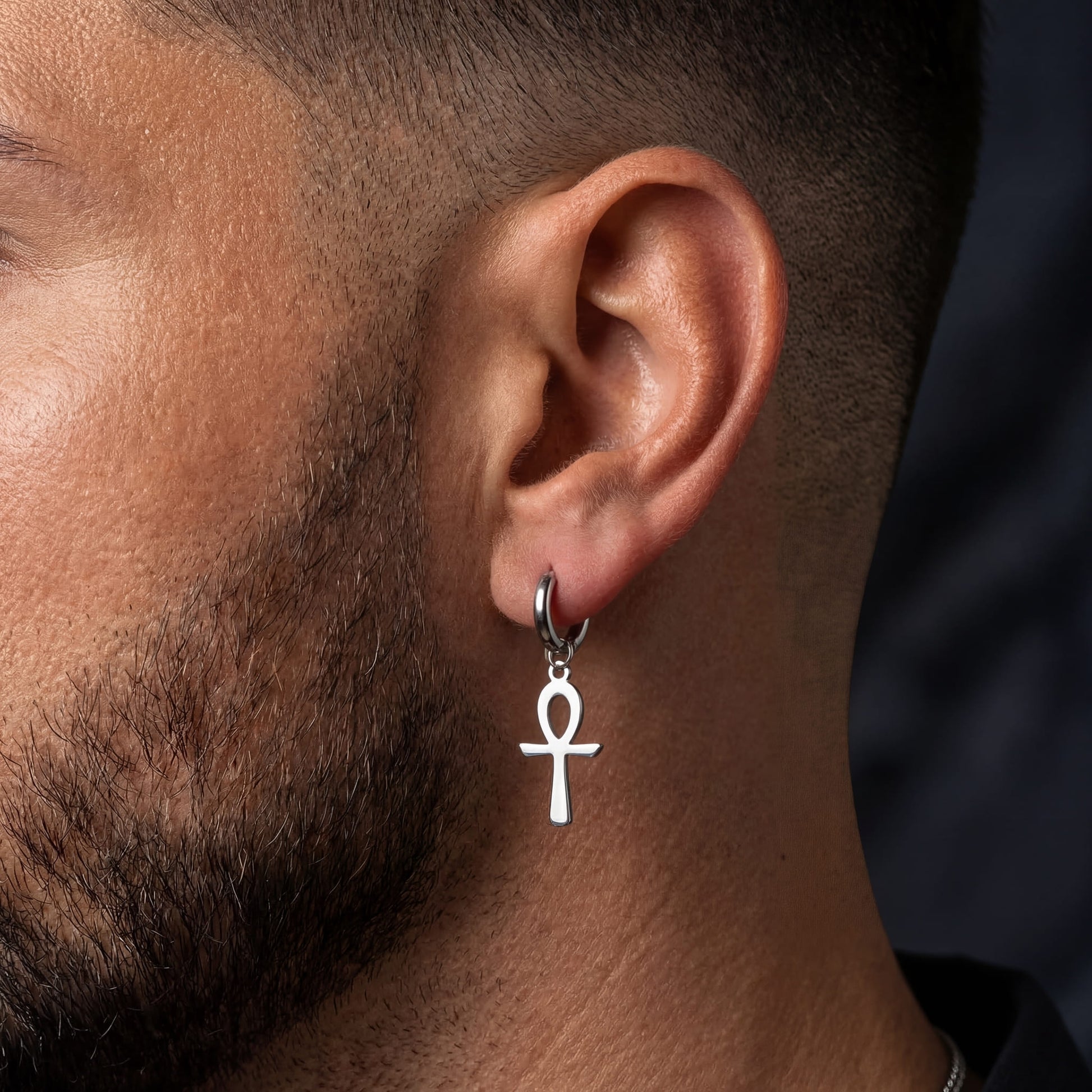 EDELSTAHL "CROSS V4" OHRRINGE - ICERAIN JEWELRY