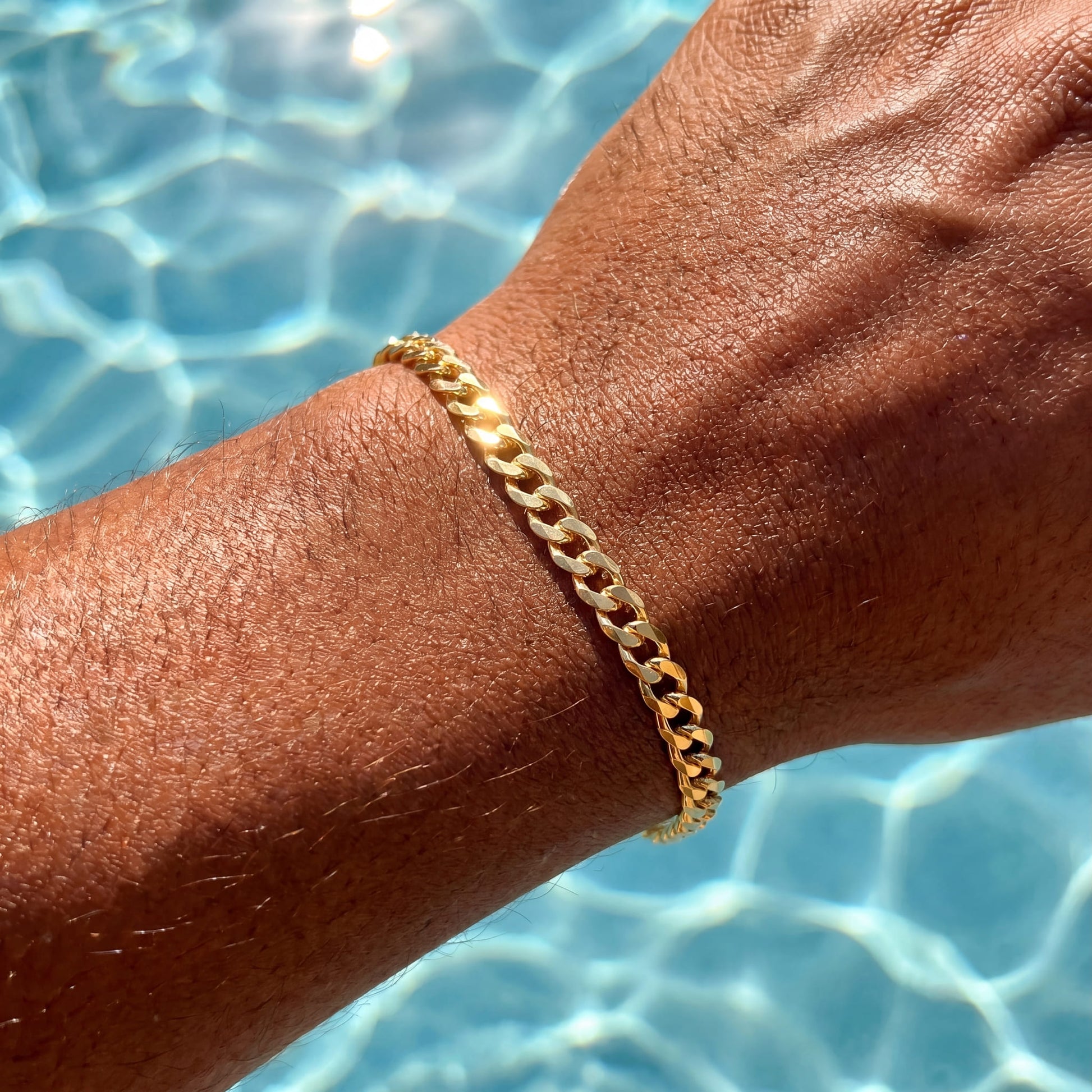 925S SILVER 18K GOLD "CUBAN" ARMBAND [CLASSIC VERSION] - ICERAIN JEWELRY