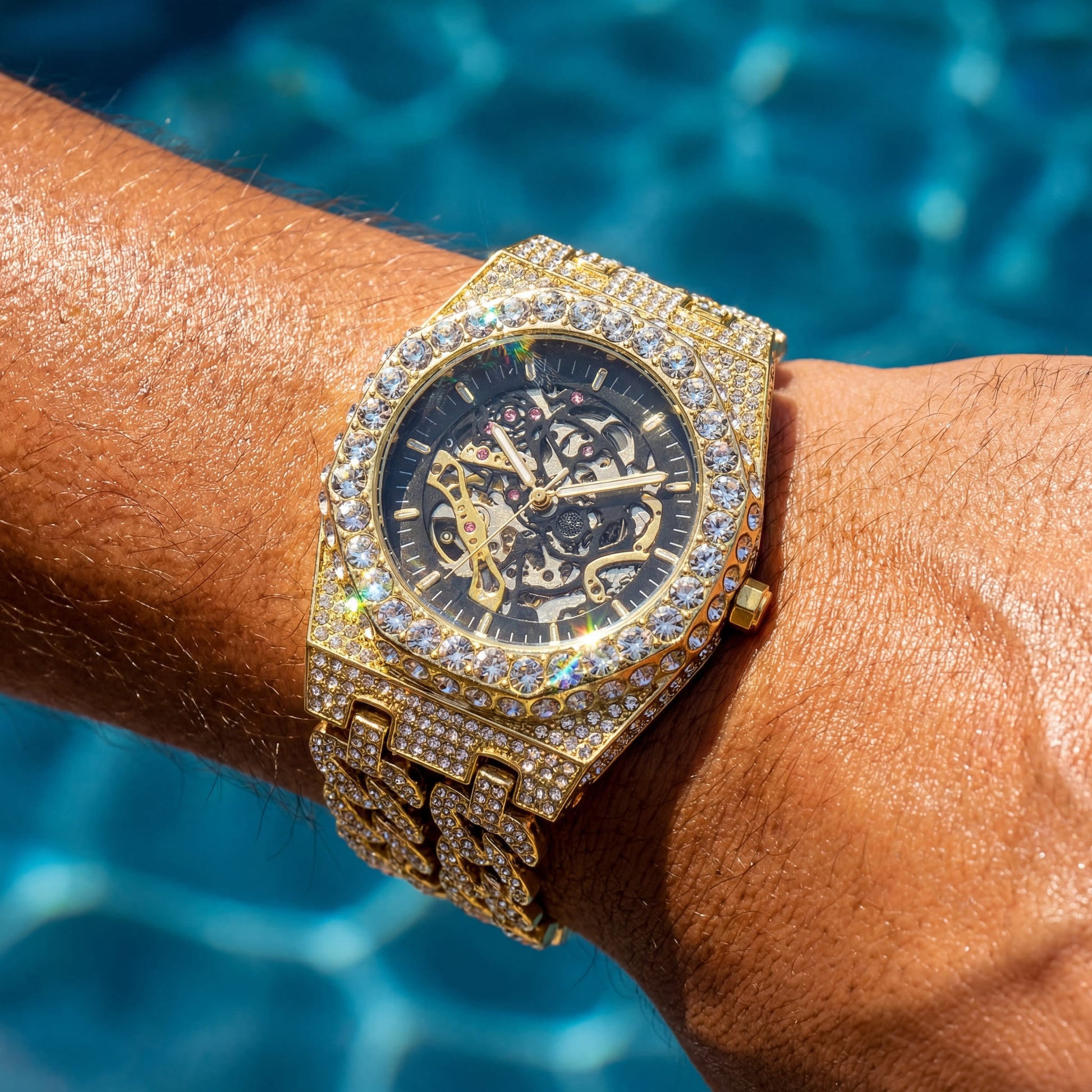 ICED OUT AUTOMATIK "SCHELETRO V5" UHR - ICERAIN JEWELRY