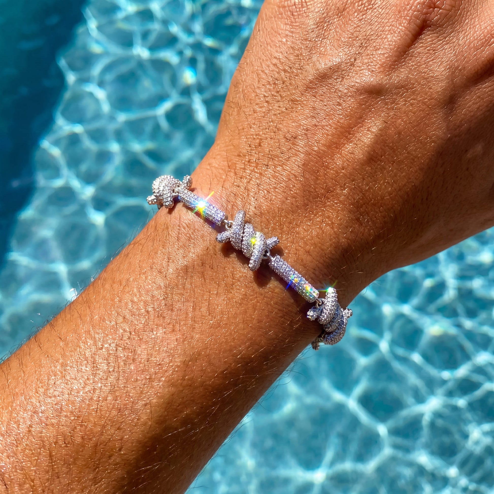 ICED OUT "TWISTED WIRE" ARMBAND - ICERAIN JEWELRY