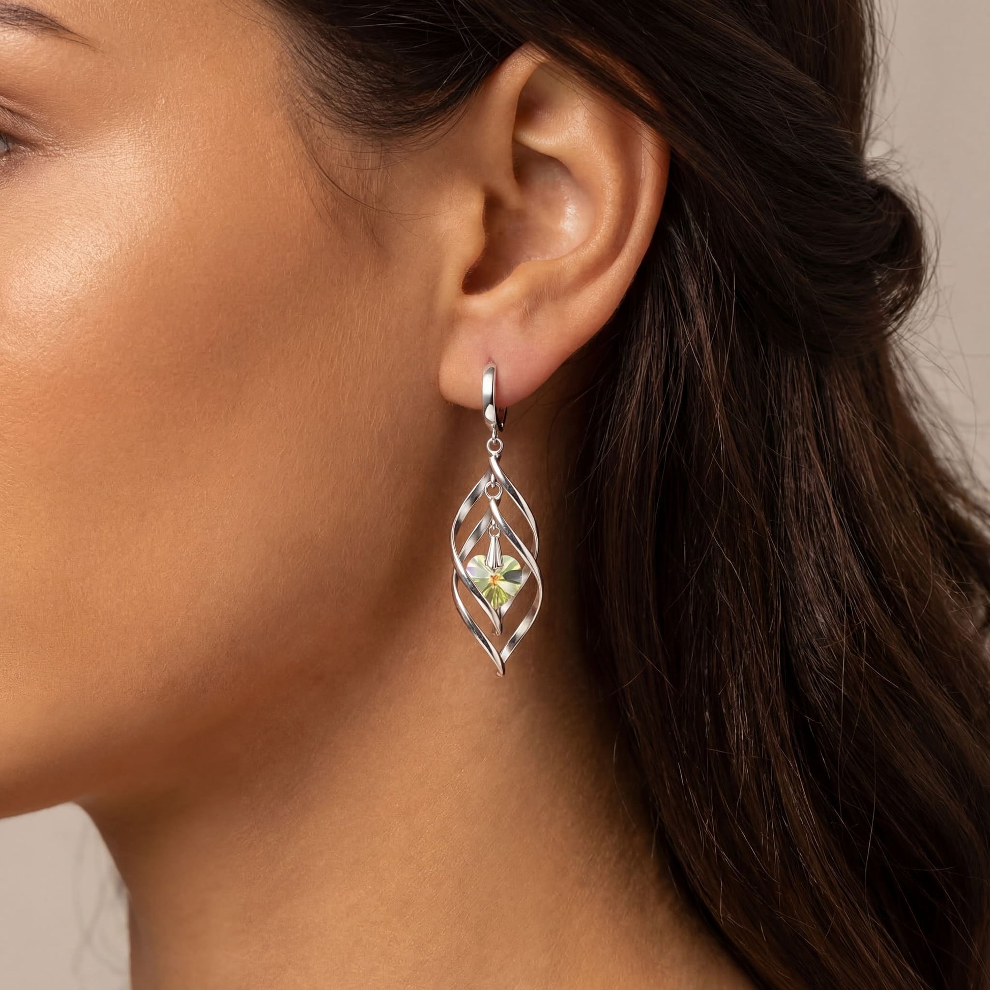 925S SILVER "YELLOW HOLLOW" OHRRINGE - ICERAIN JEWELRY