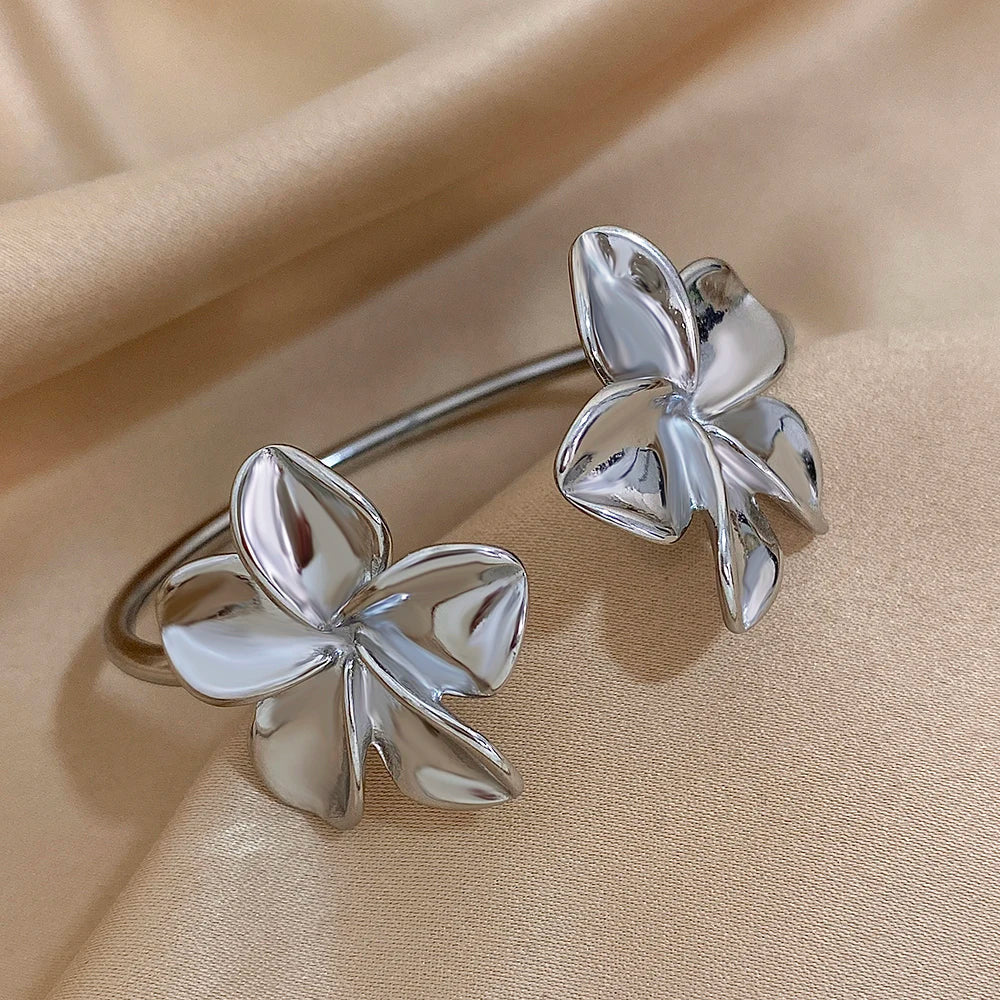 EDELSTAHL "DOUBLE FLOWER" RING - ICERAIN JEWELRY