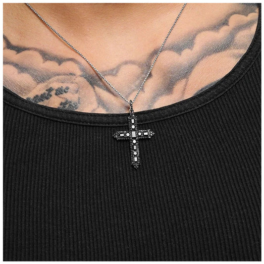 ICED OUT "BLACK CROSS" KETTE - ICERAIN JEWELRY