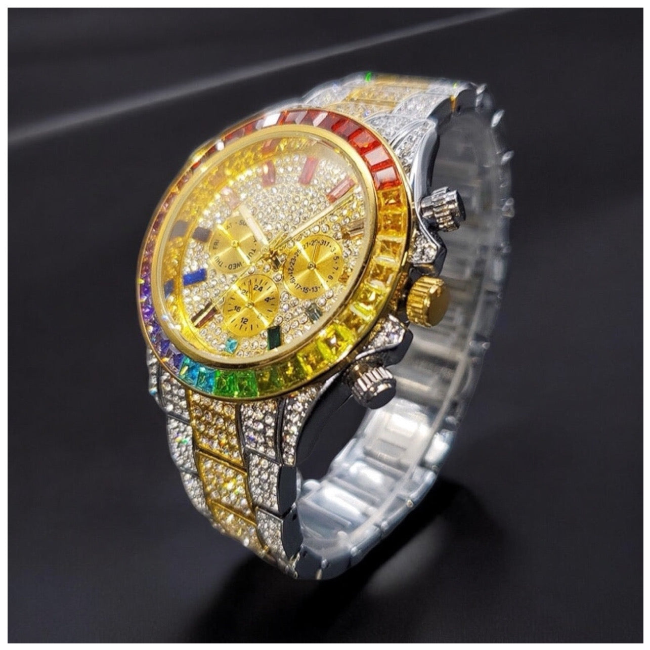 SALE | ICED OUT "SILVER/GOLD SOLLINI" UHR - ICERAIN JEWELRY