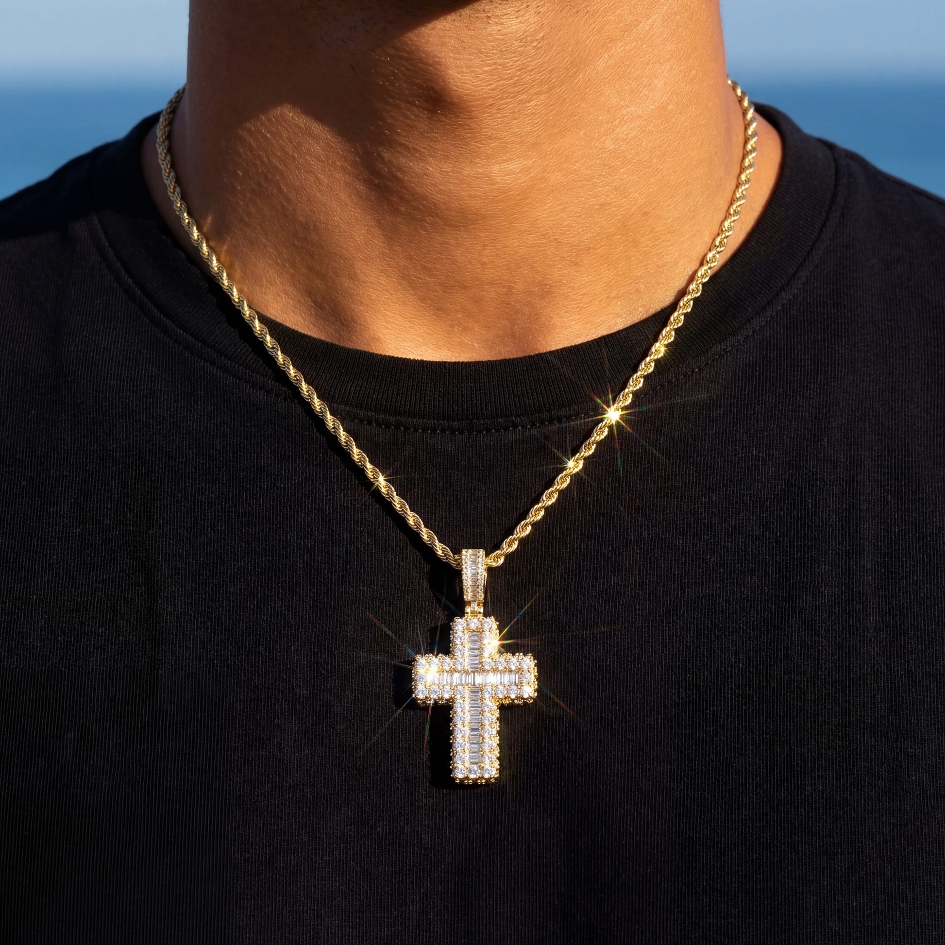 ICED OUT "CROSS V5" KETTE - ICERAIN JEWELRY