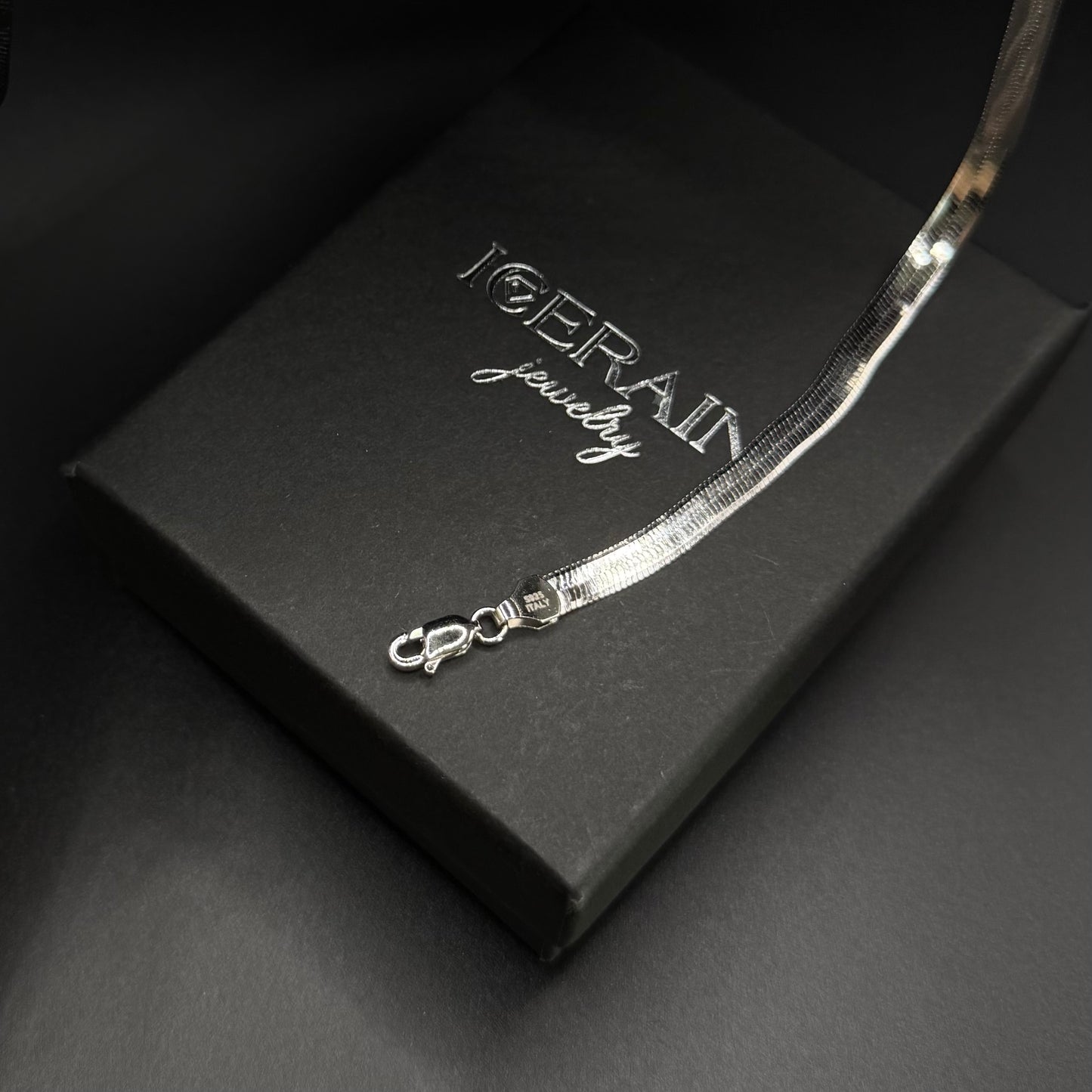 925S SILVER "HERRINGBONE" ARMBAND - ICERAIN JEWELRY